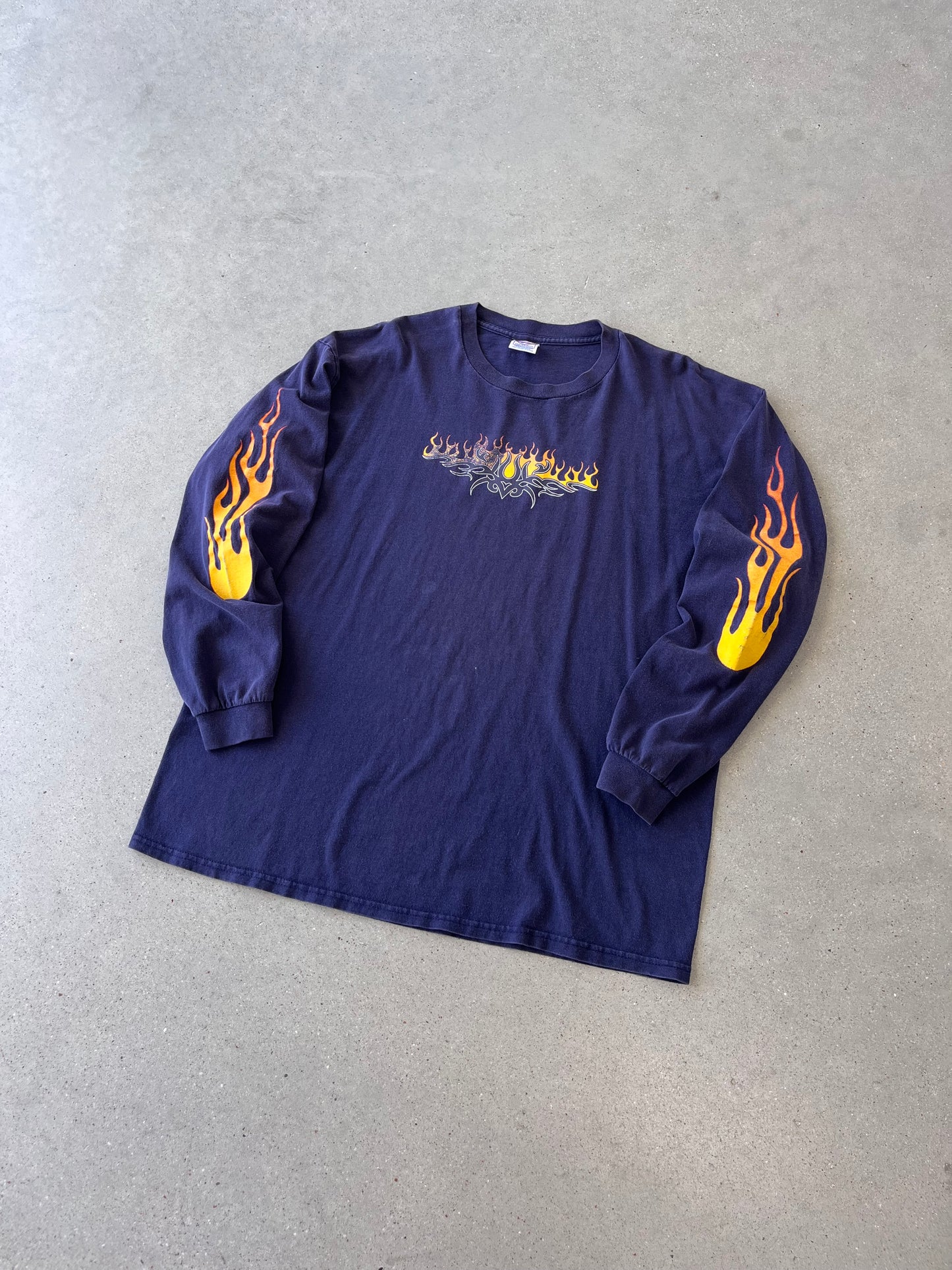 Vintage Y2K Flamed Long Sleeve - XL