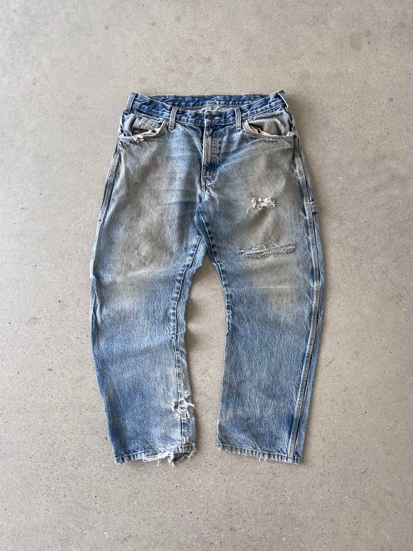 Vintage Dickies Coffee Distressed Carpenter Denim - 33x30