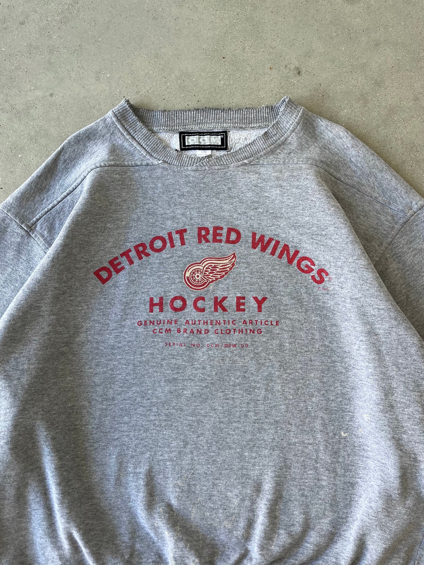 Vintage Detroit Red Wings Hockey Crewneck - L