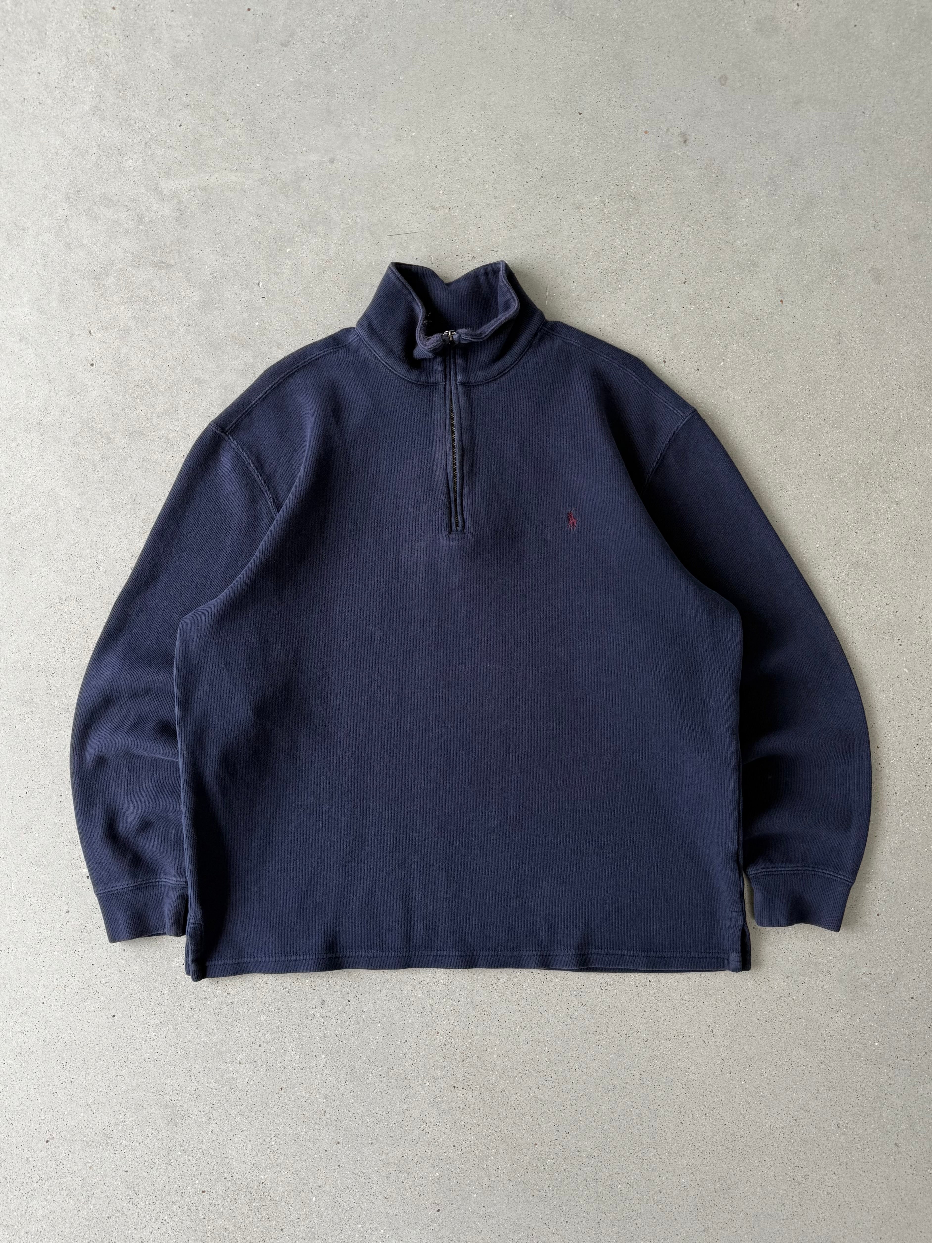 Vintage Polo Ralph Lauren Navy Quarter-zip - L