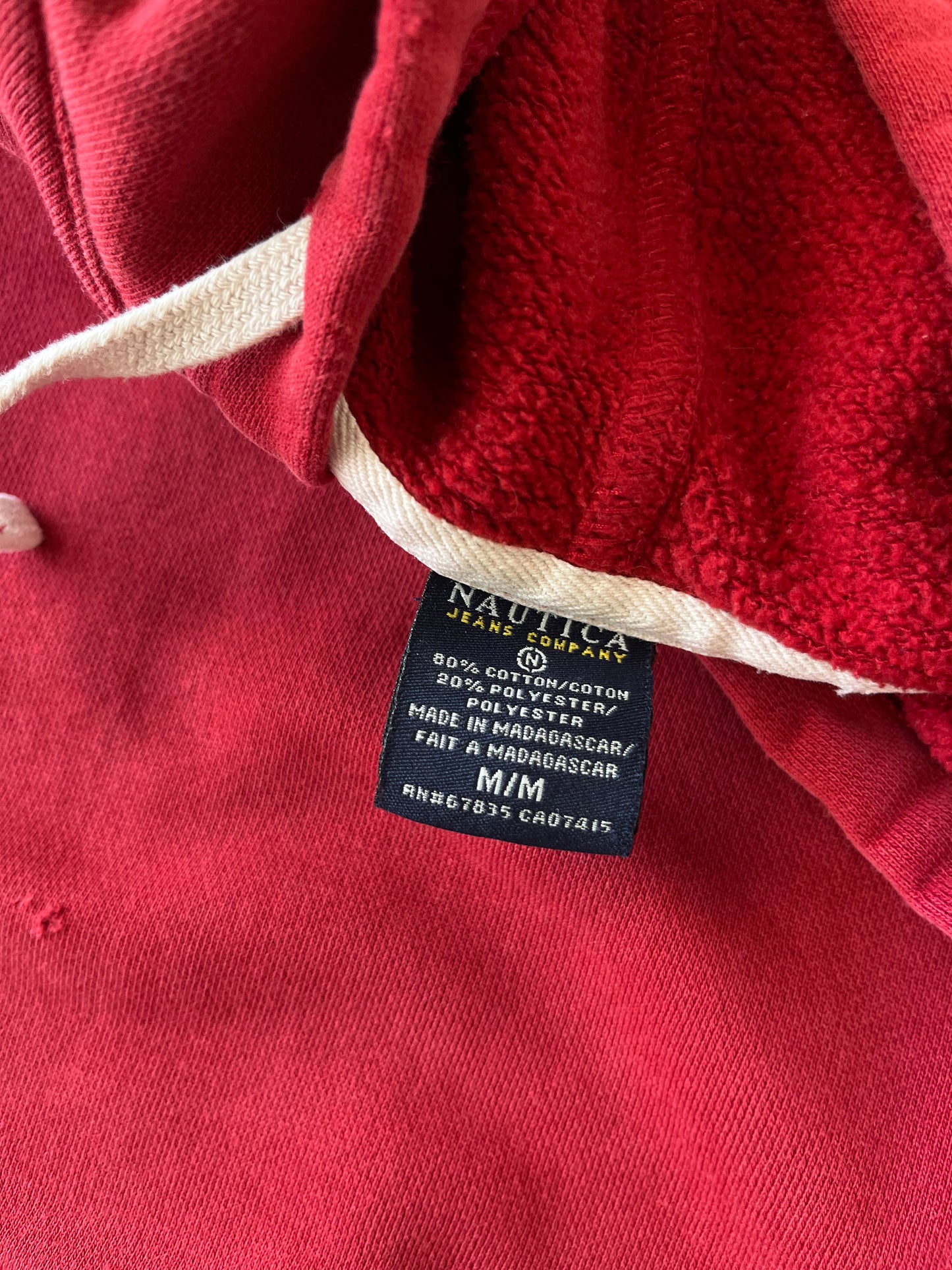 Vintage Nautica Jeans Company Quarter-zip Hoodie - M