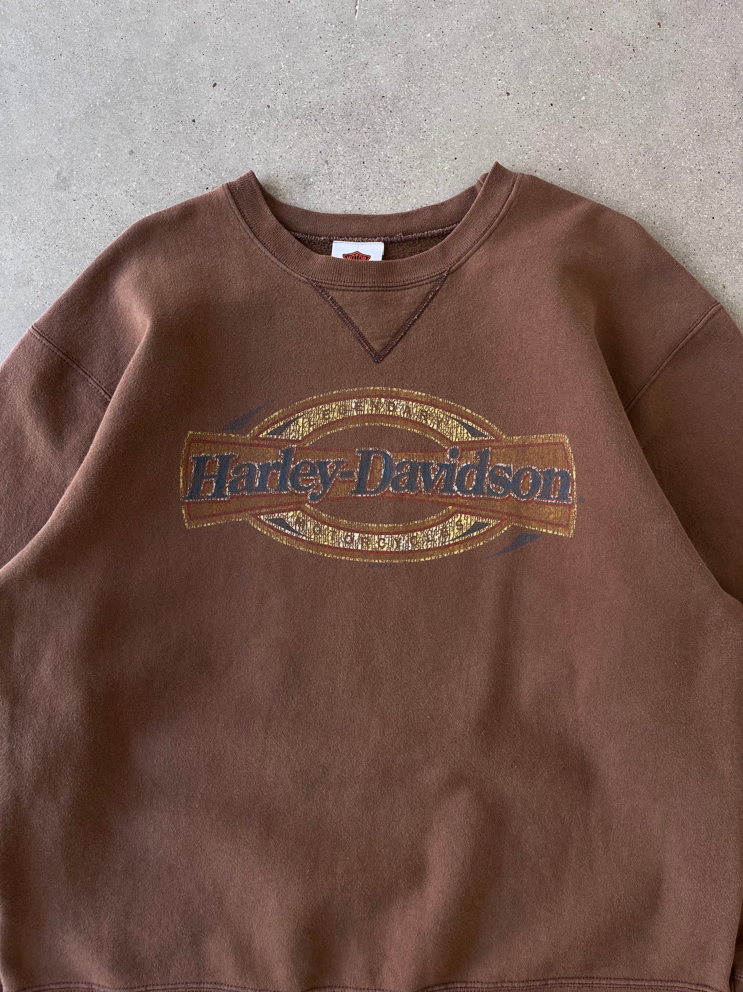 Vintage 2000 Brown Harley Davidson Crewneck - L