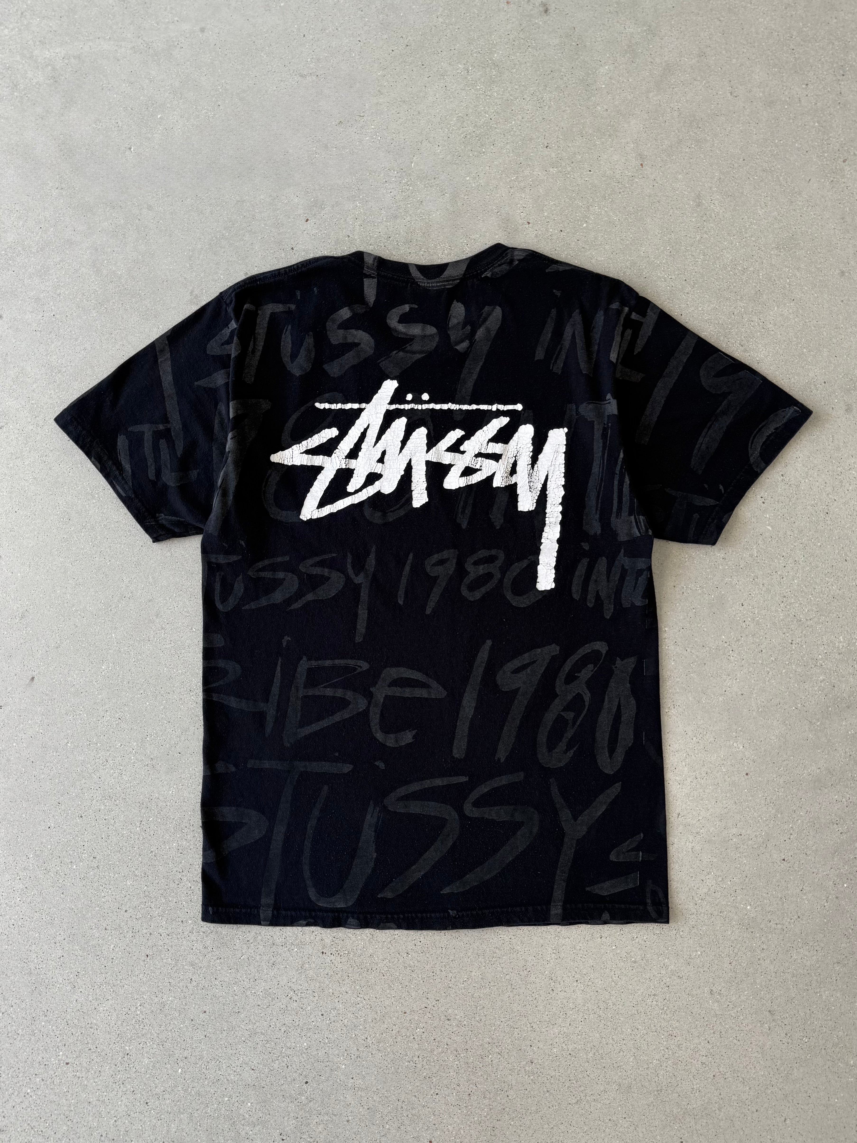 Vintage Stussy Black Tee - M