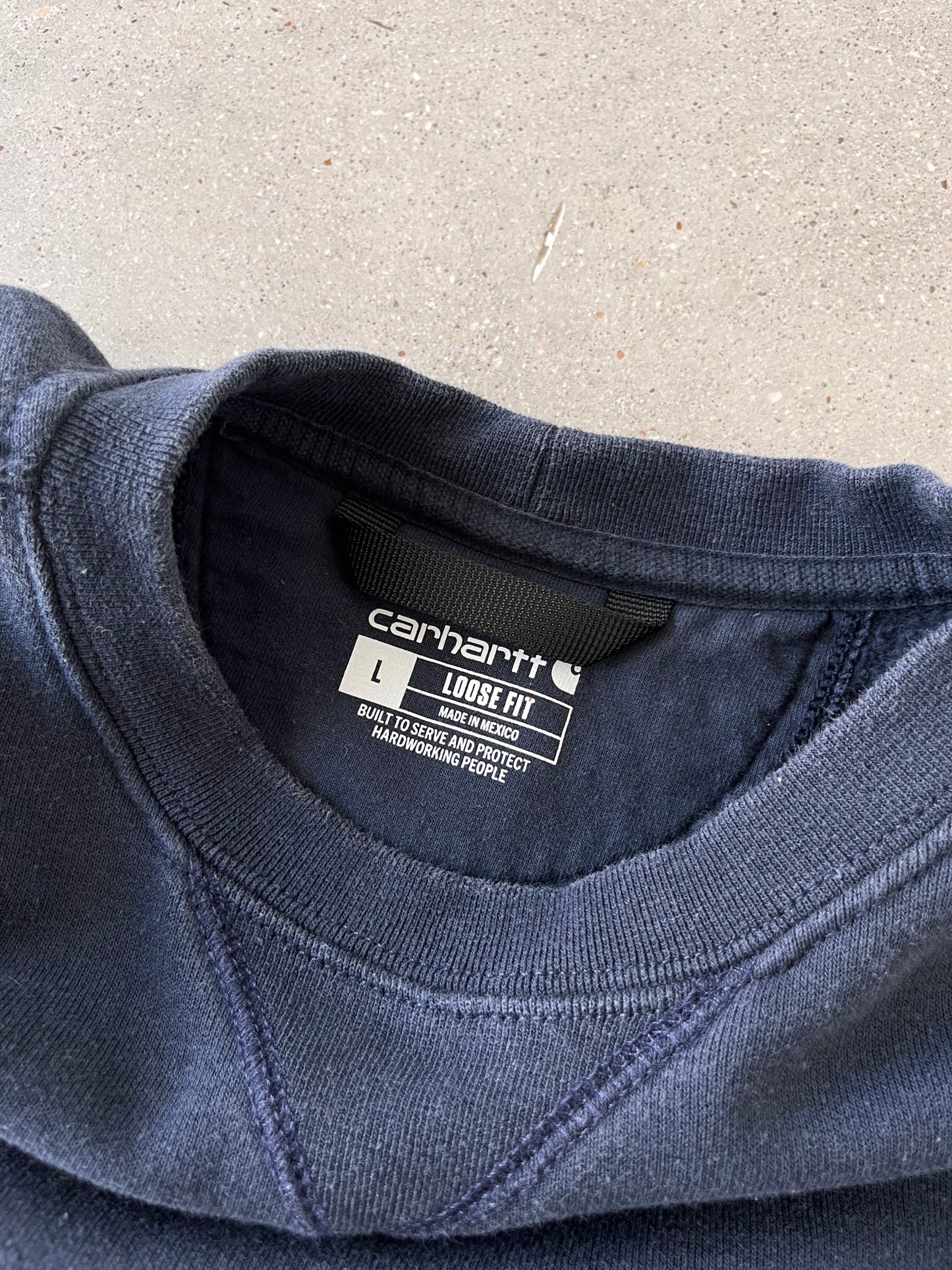 Vintage Carhartt Navy Crewneck - L