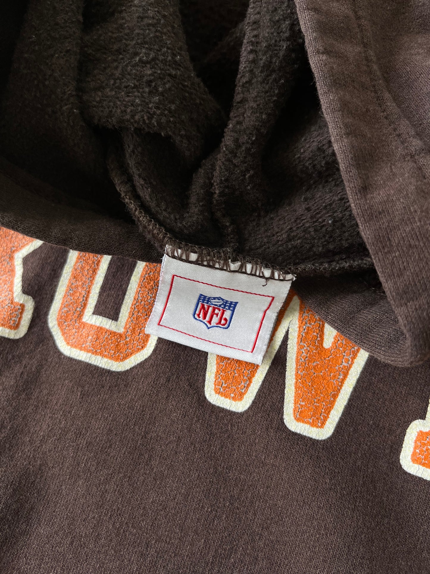 Vintage Cleveland Brown Boxy Hoodie - L