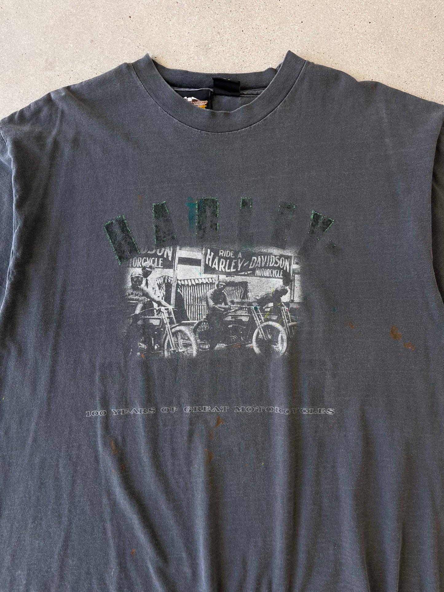 Vintage Harley Davidson Painter's Faded Tee - L