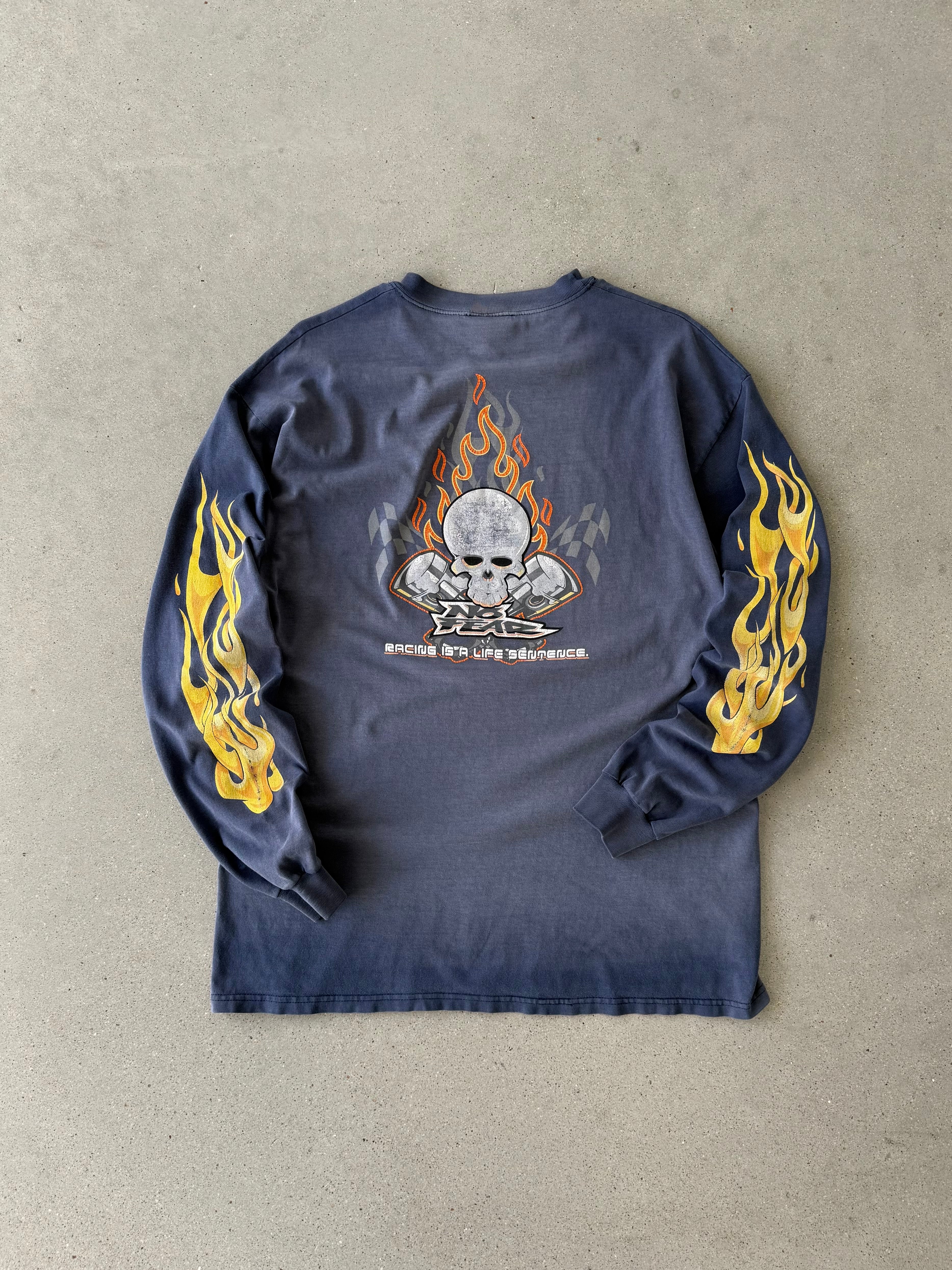 Vintage No Fear Flamed Long Sleeve - L