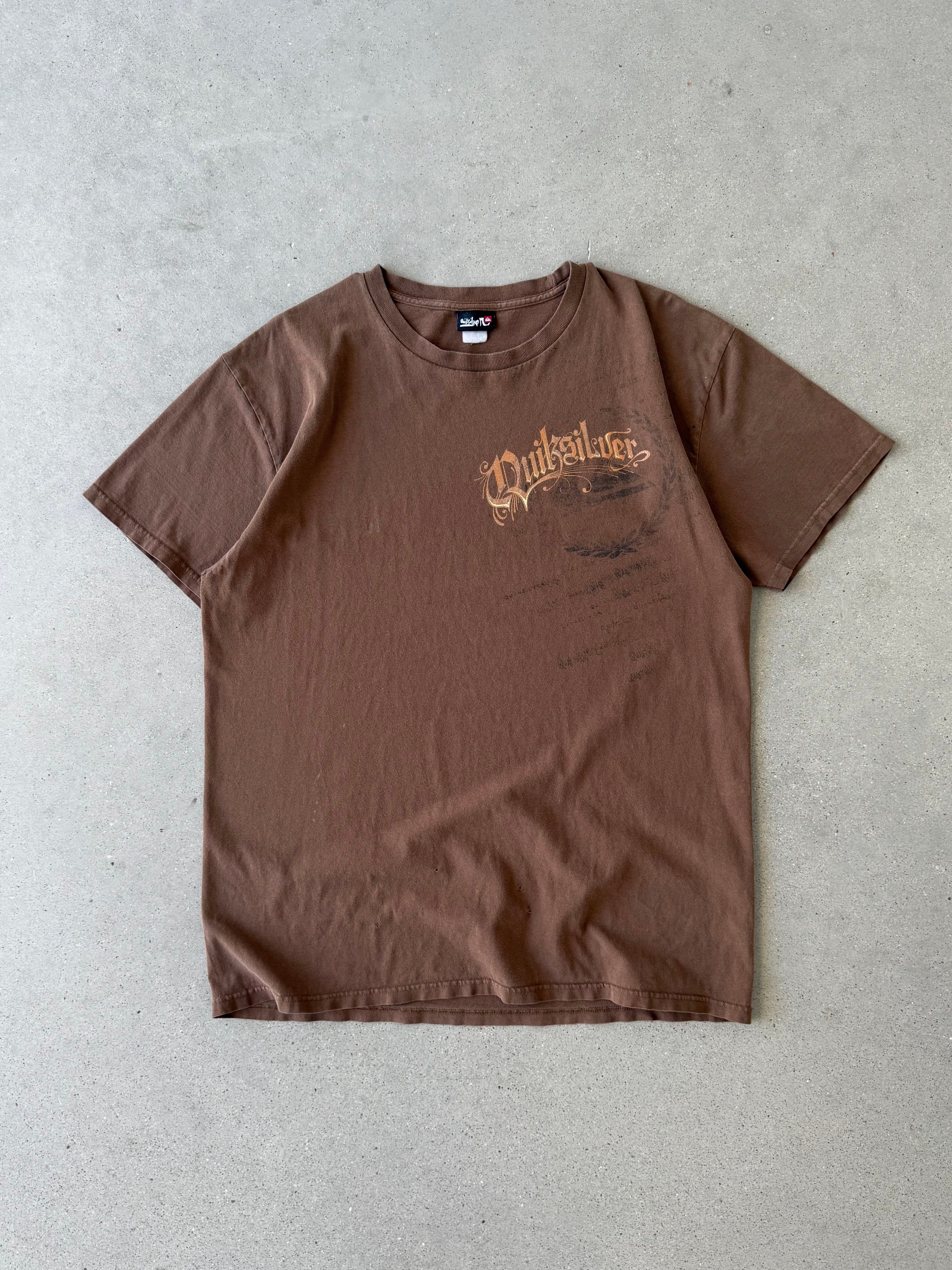 Vintage Quicksilver Brown Surfer Tee - XL