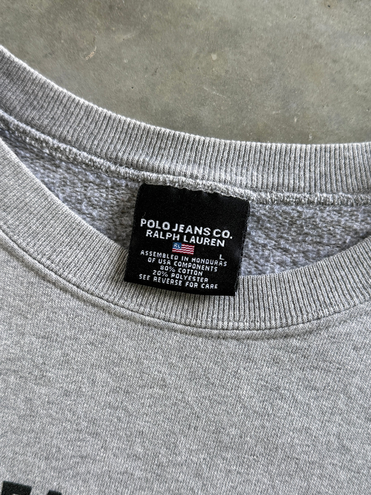 Vintage 1990s USA Flag Polo Jeans Co. Ralph Lauren Sweatshirt (L)