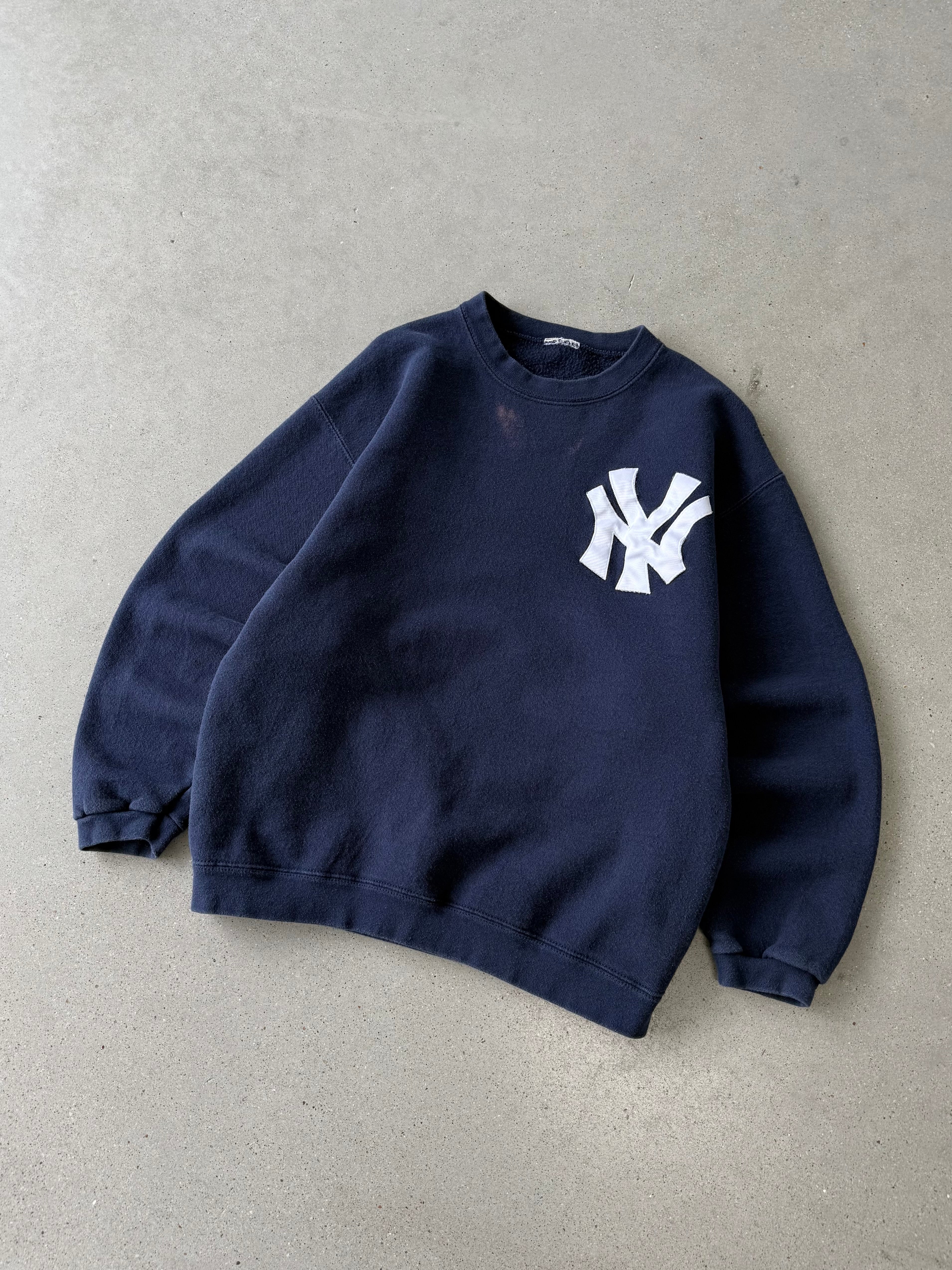 Vintage NY Yankees Patched Crewneck - S