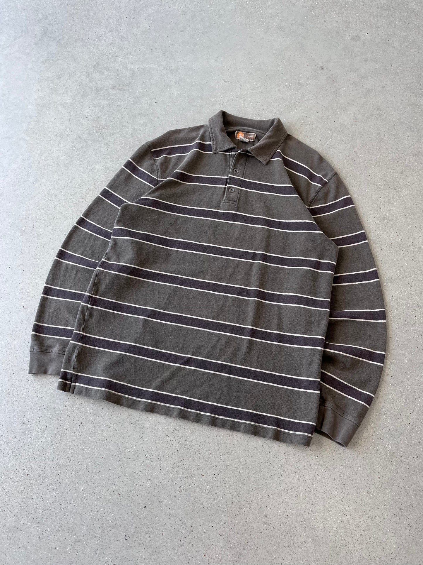 Vintage GH Bass Earth Long Sleeve Polo - XL