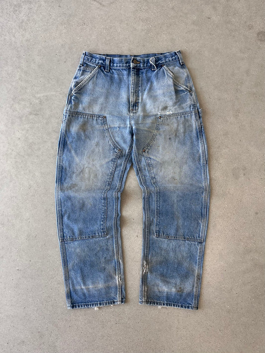 Vintage Carhartt Faded Denim Double Knees - 33x32