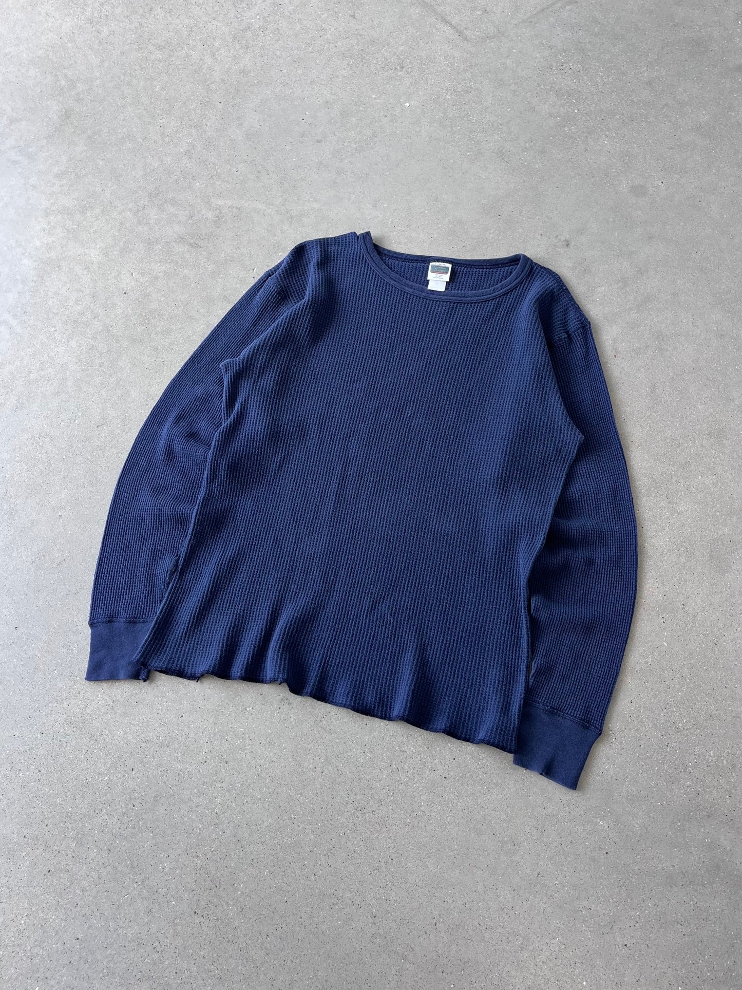 Vintage Navy Thermal Long Sleeve - L