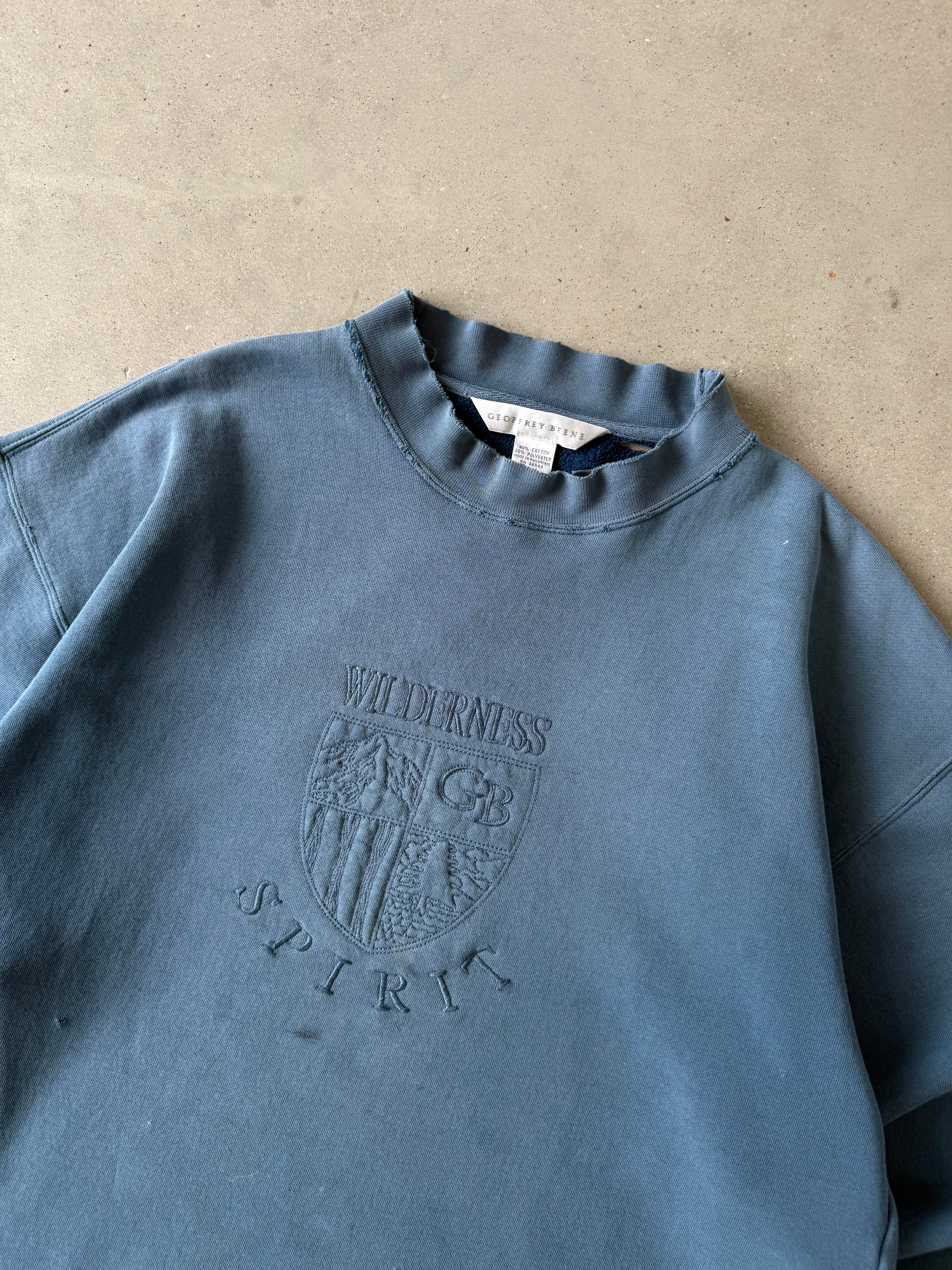 Vintage 1990s Distressed Wilderness Spirit Sweatshirt - L