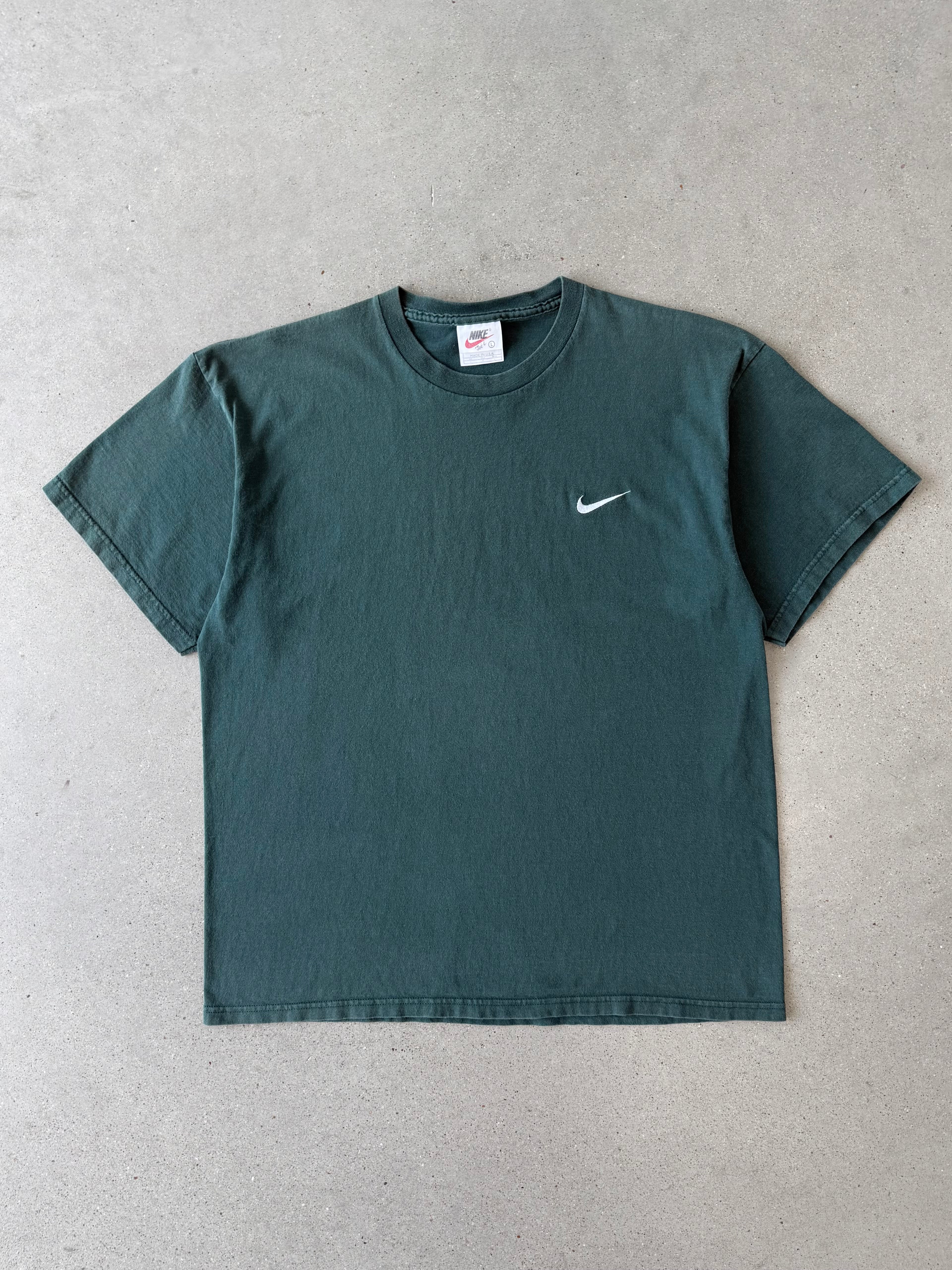 Vintage Nike Mini Swoosh Forest Green Tee - L