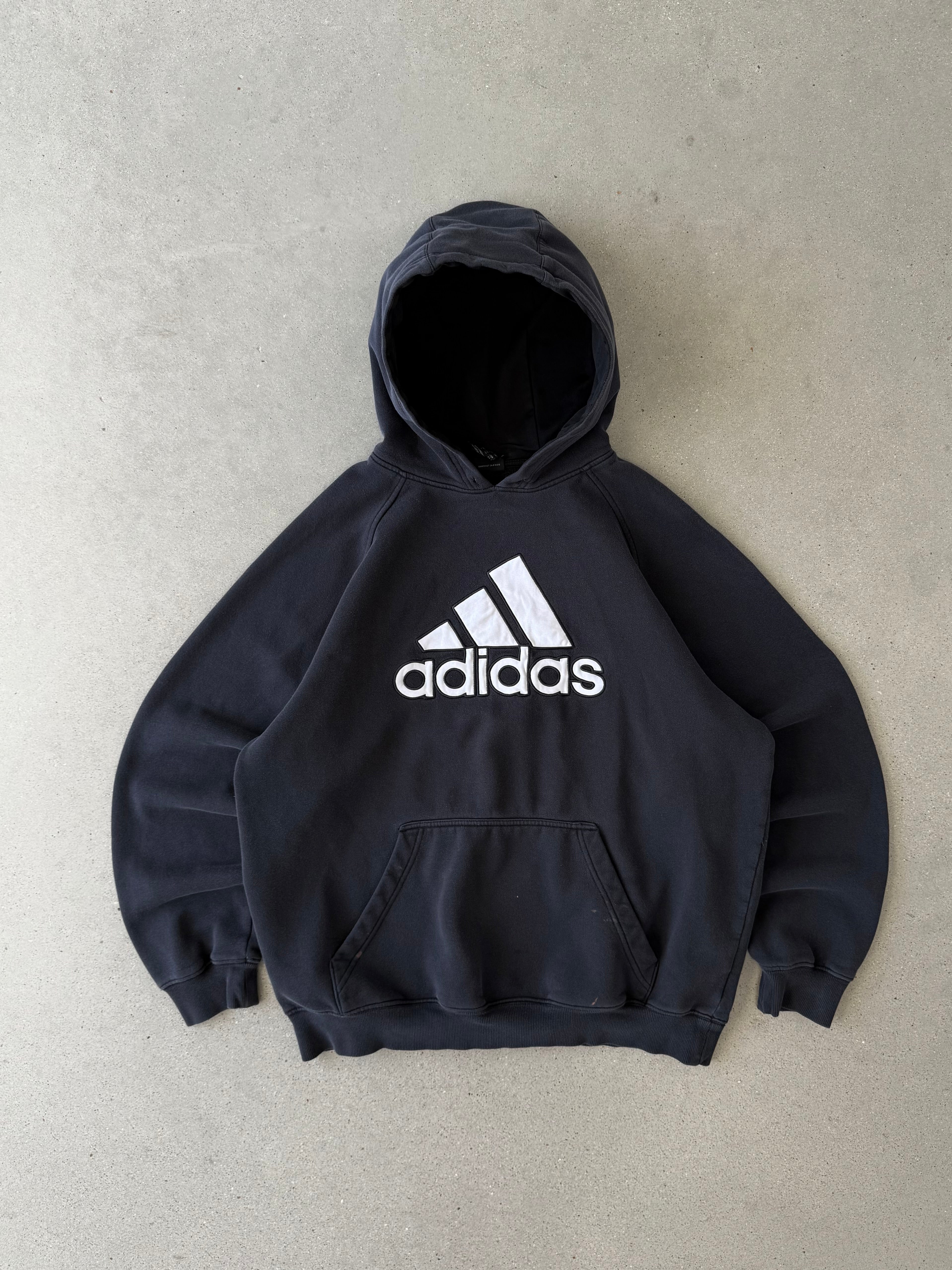 Vintage Adidas Black Hoodie - L