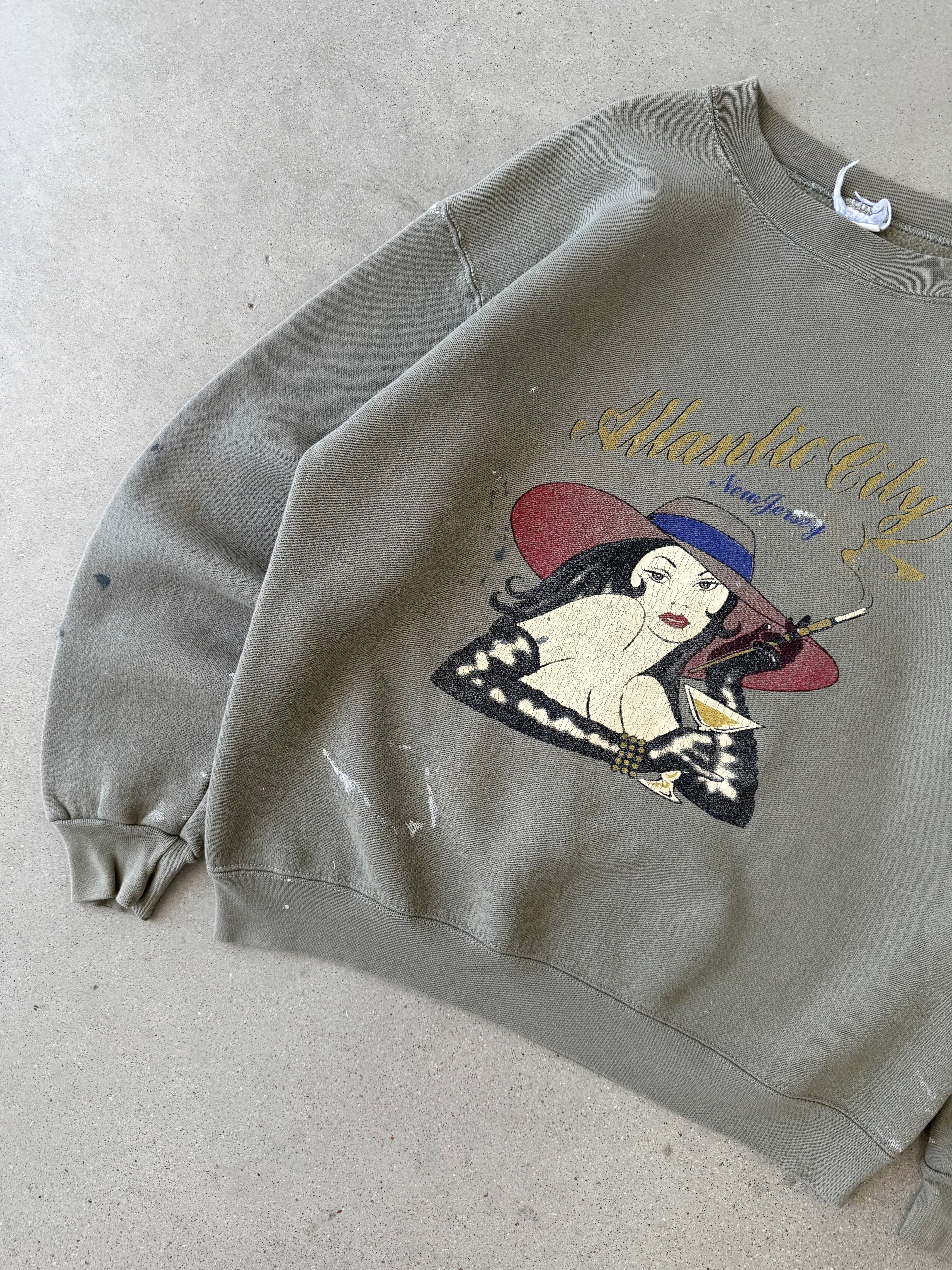 Vintage Atlantic City New Jersey Painter's Crewneck - M