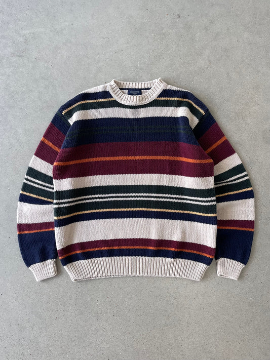 Vintage Dockers Striped Knitted Sweater - M