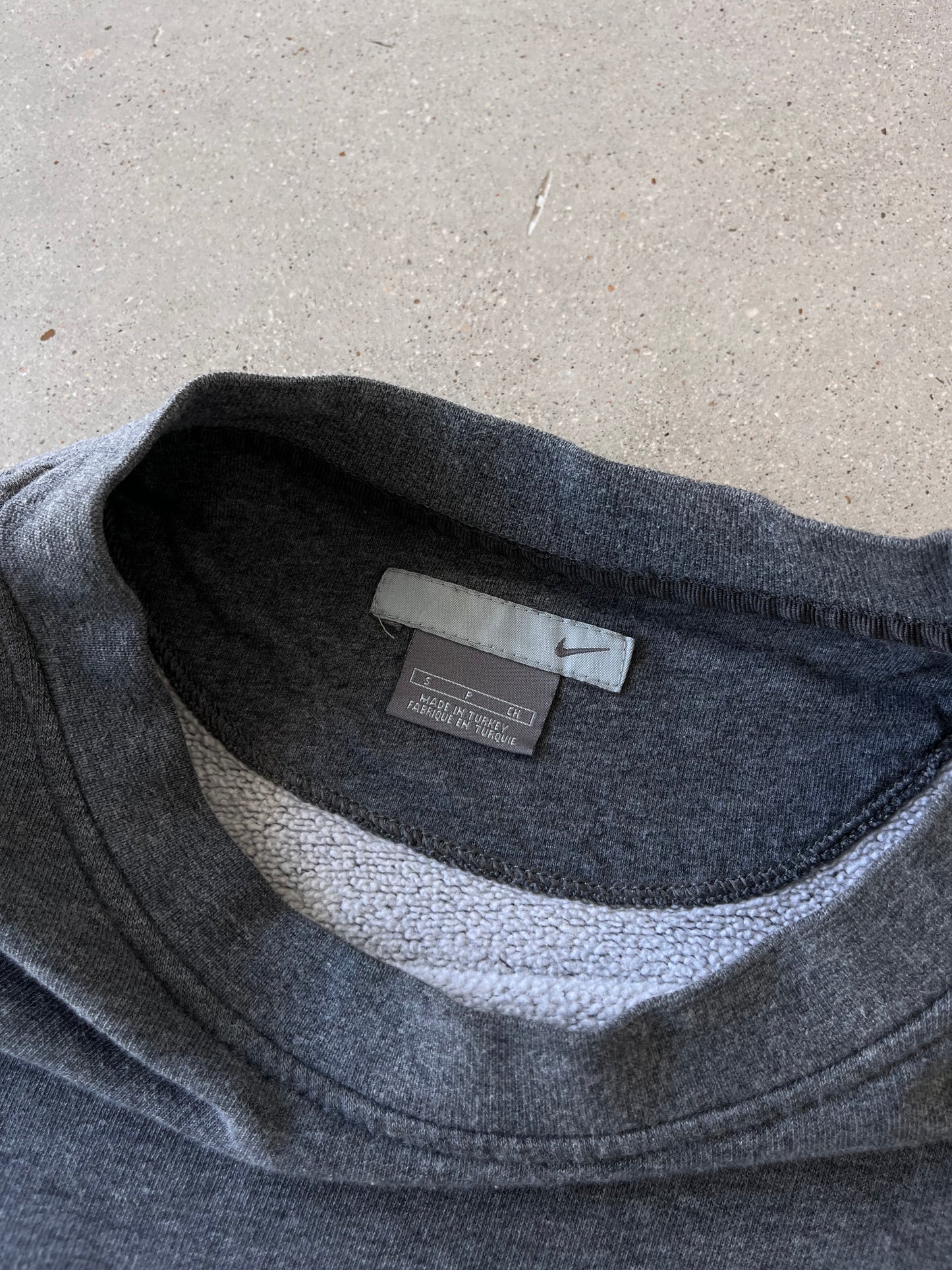 Vintage Nike Mini Swoosh Charcoal Crewneck - S