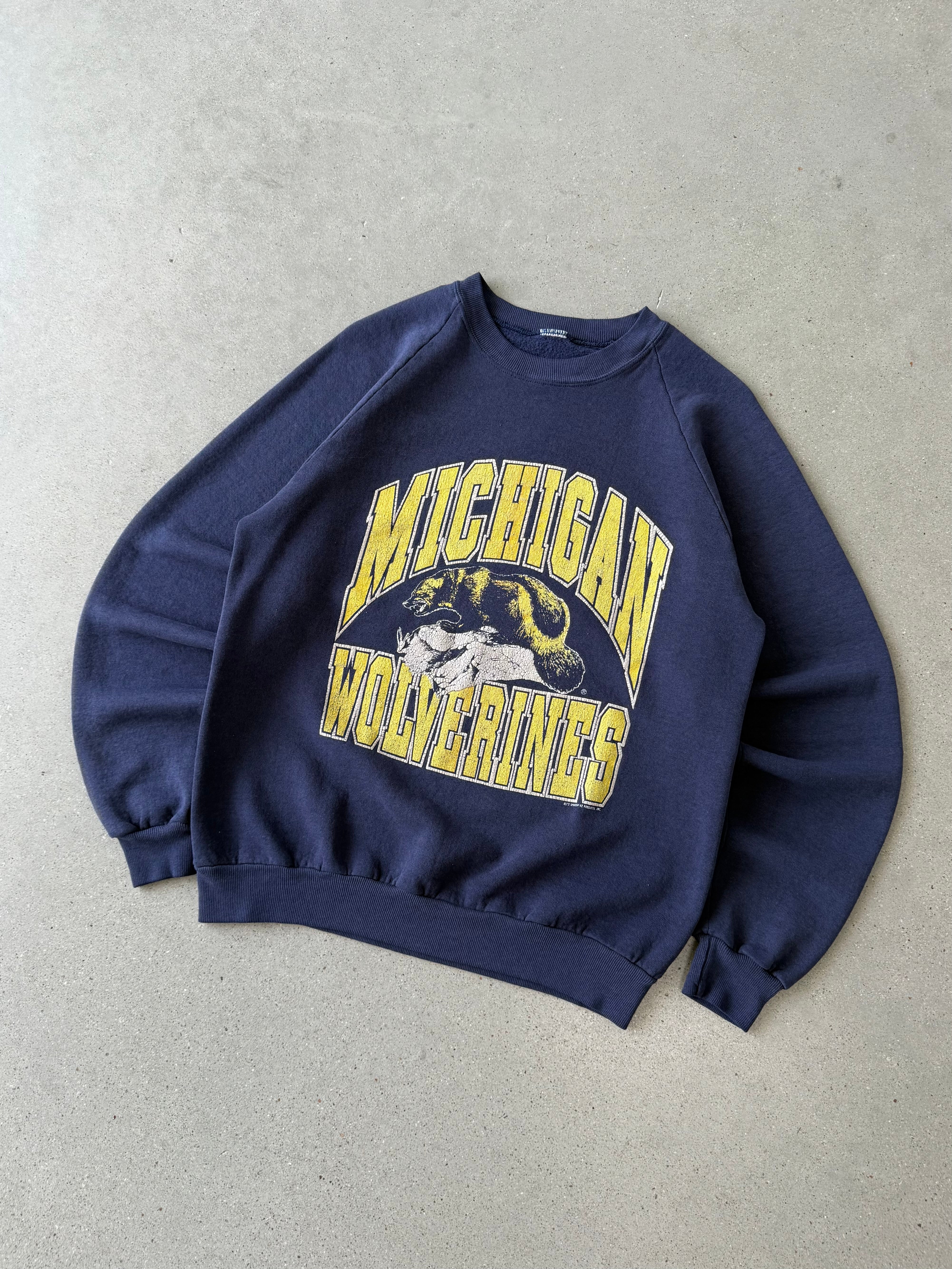 Vintage 80s Michigan Wolverines Crewneck - M