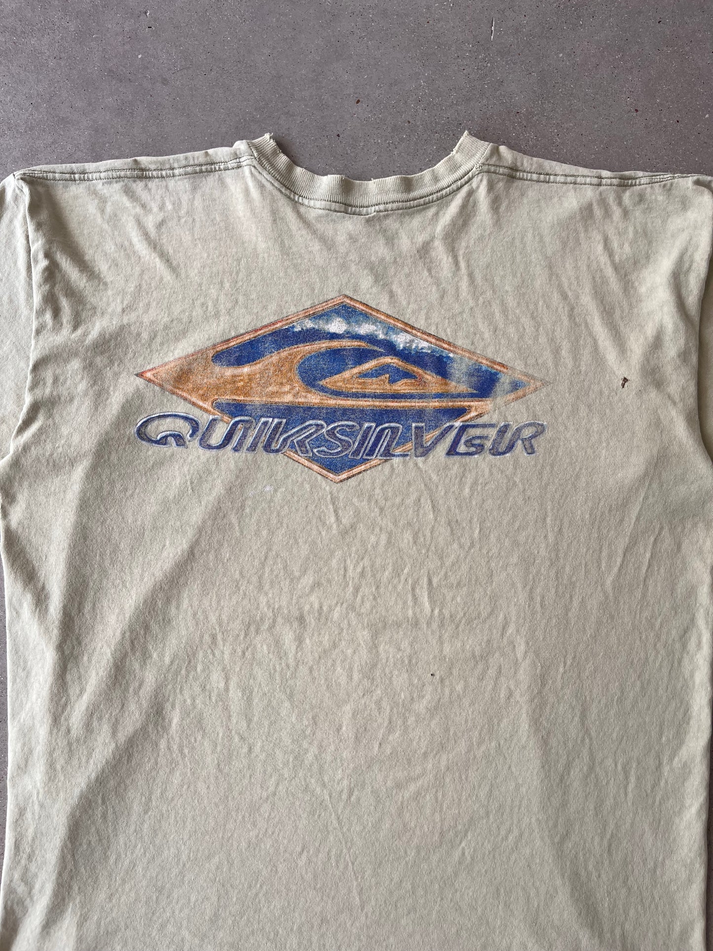 Vintage 90s Quicksilver Lime Green Tee - XL