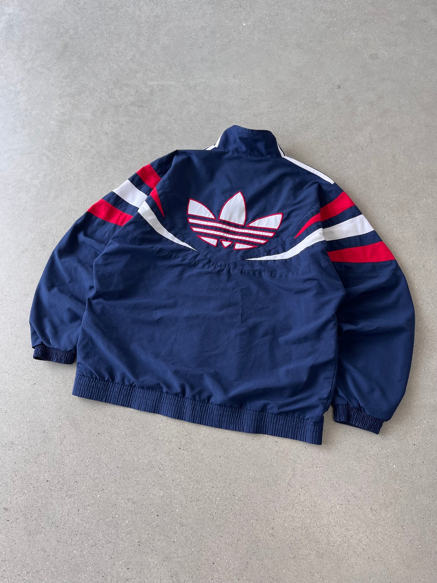 Vintage Adidas Navy/Red Track Jacket - L