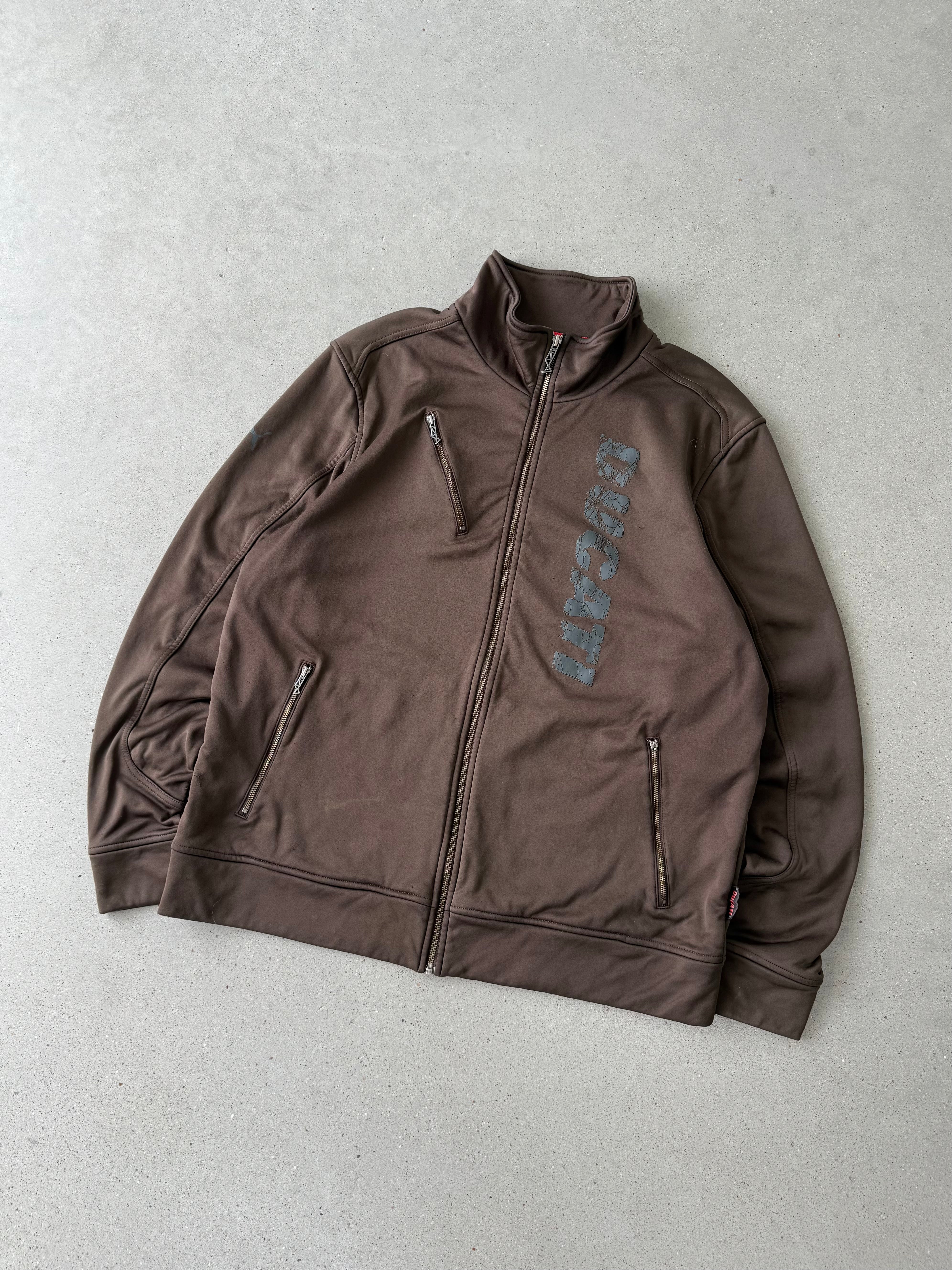 Vintage PUMA 'DUCATI' Brown Track Jacket - XXL