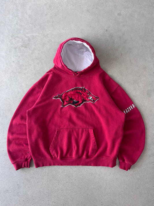 Vintage Arkansas Razorback Hoodie - XL