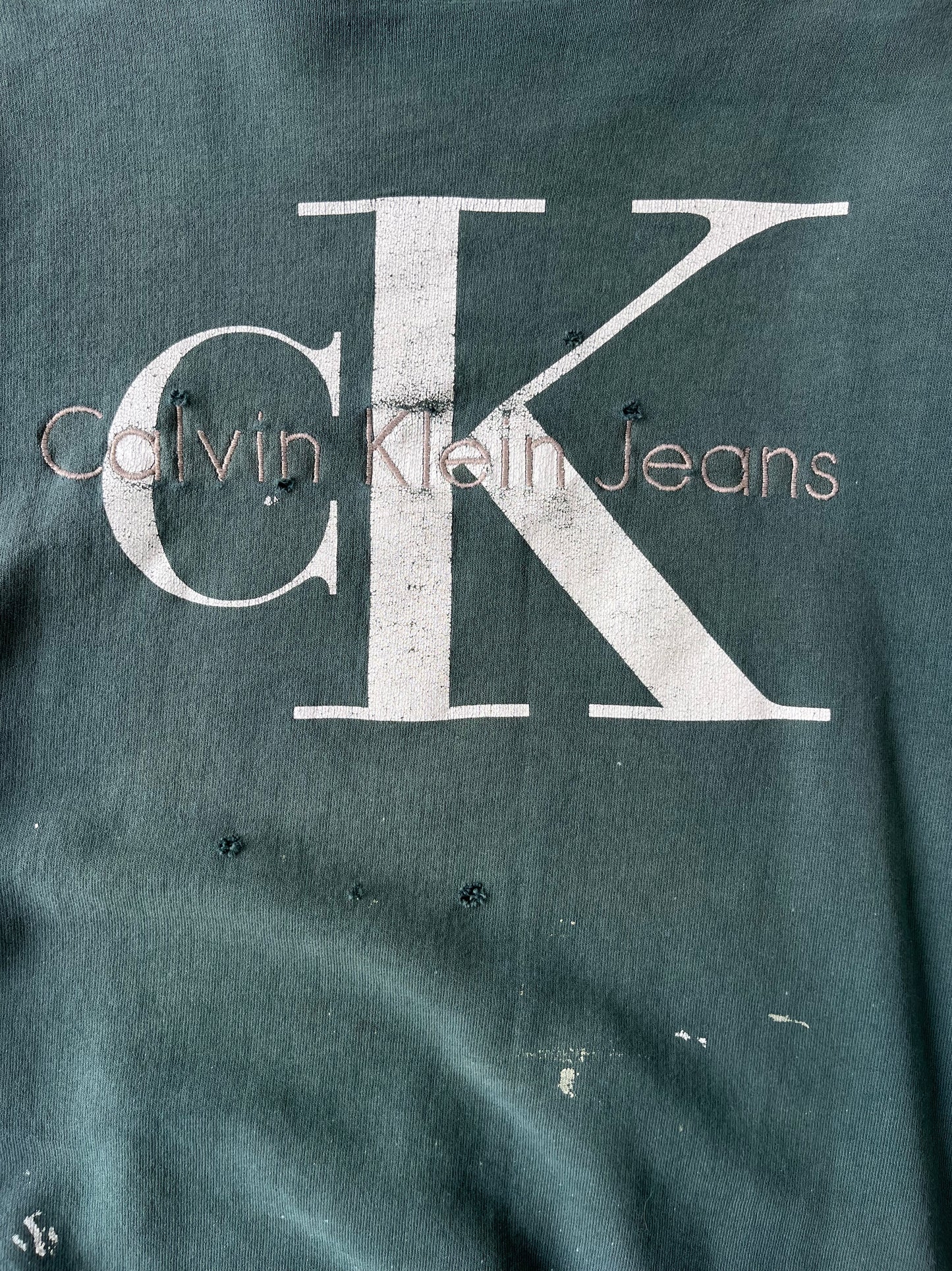 Vintage Calvin Klein Jeans Distressed Sweatshirt - M