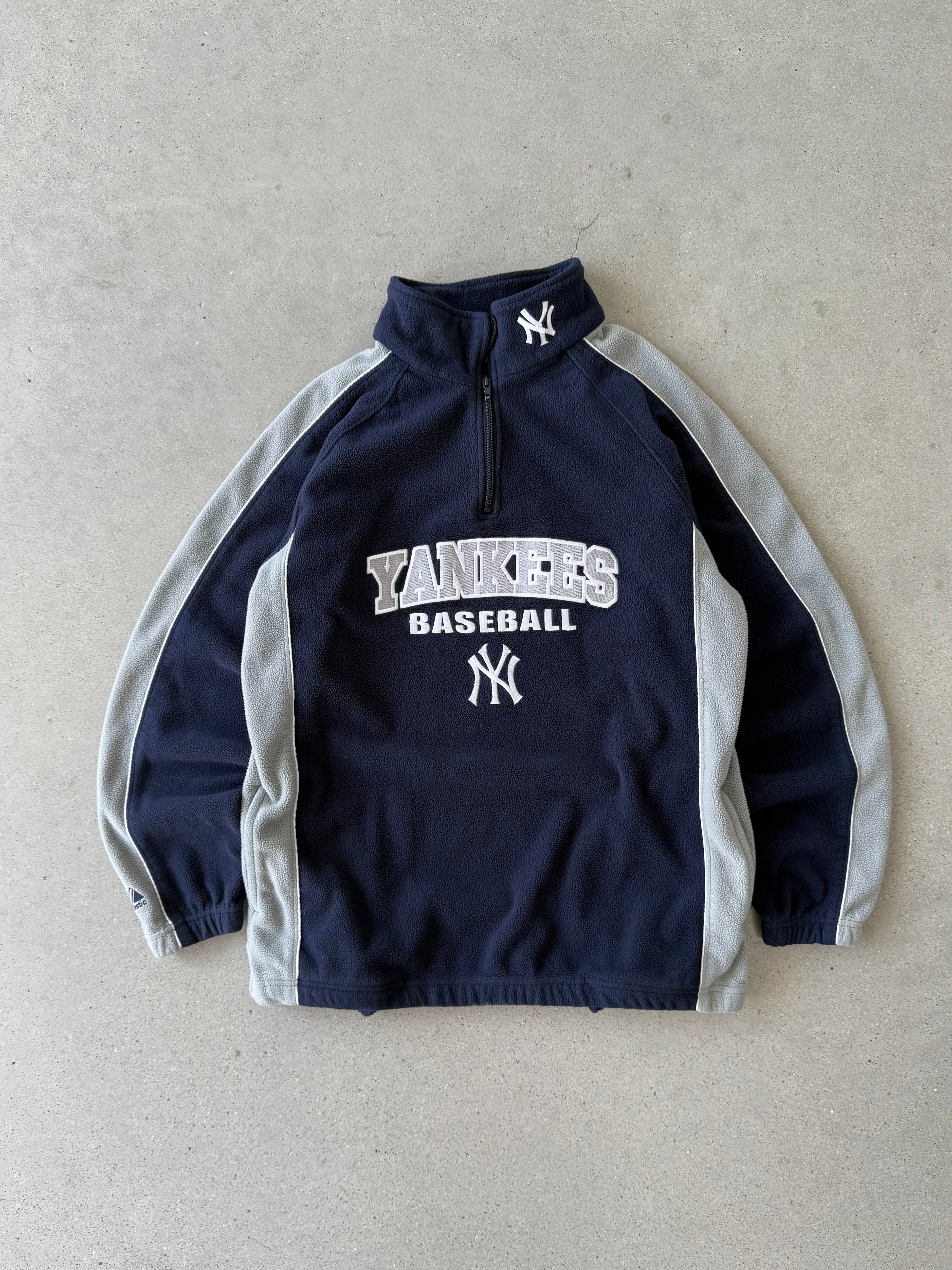 Vintage NY Yankees Fleece Quarter-zip - M