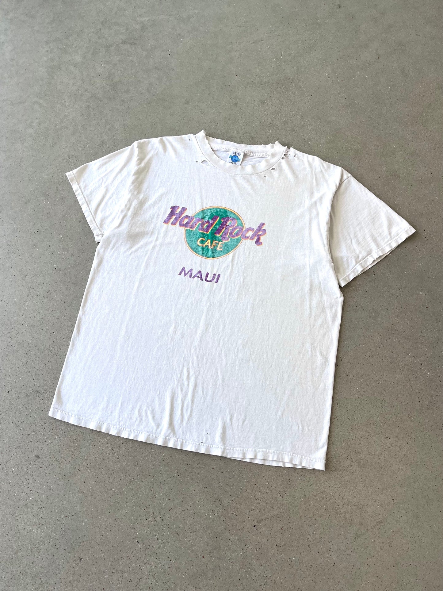 Vintage Hard Rock Cafe Maui Distressed Tee - XL