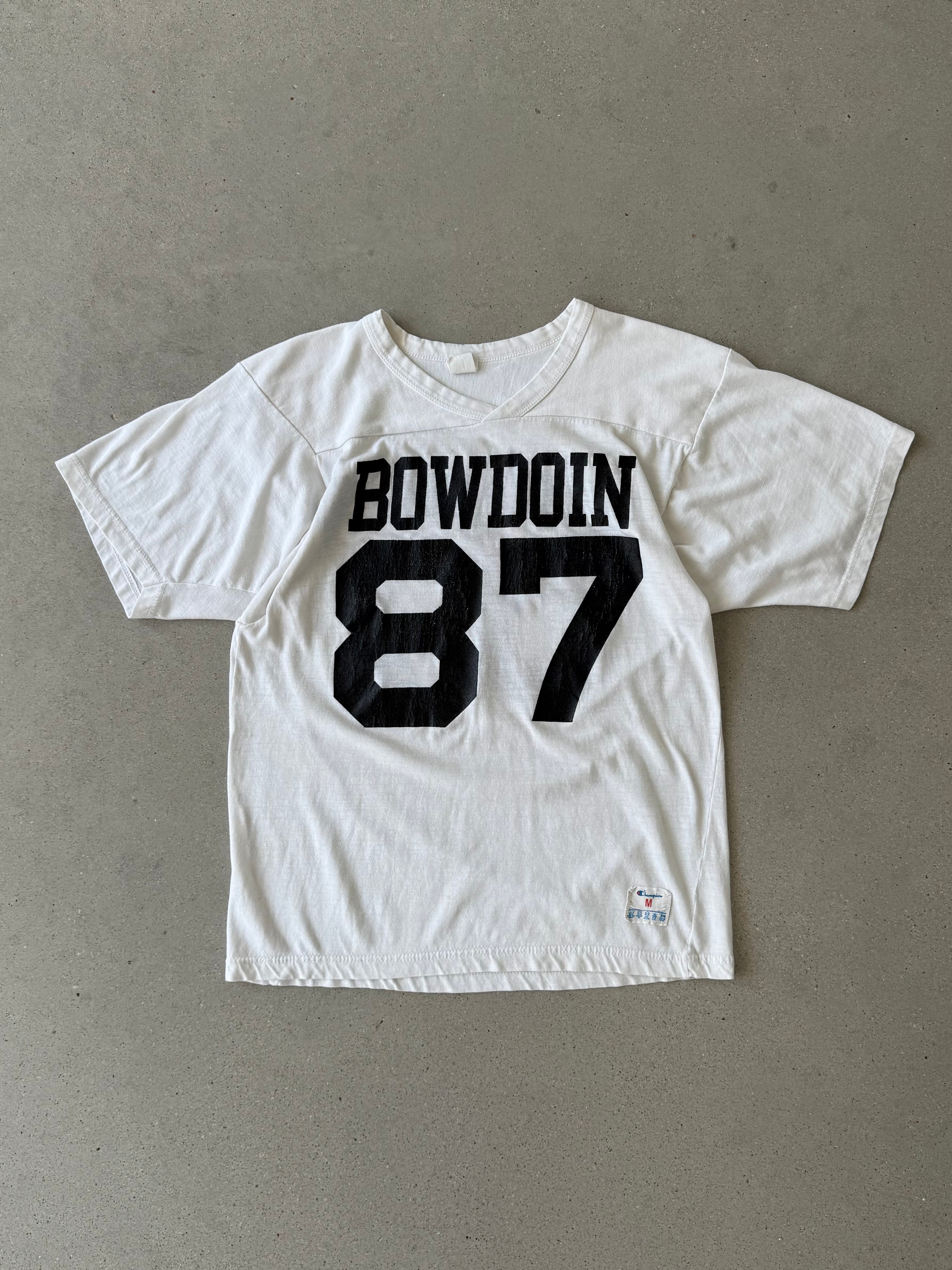 Vintage 1980s Bowdoin #87 Champion Football Jersey Shirt - M