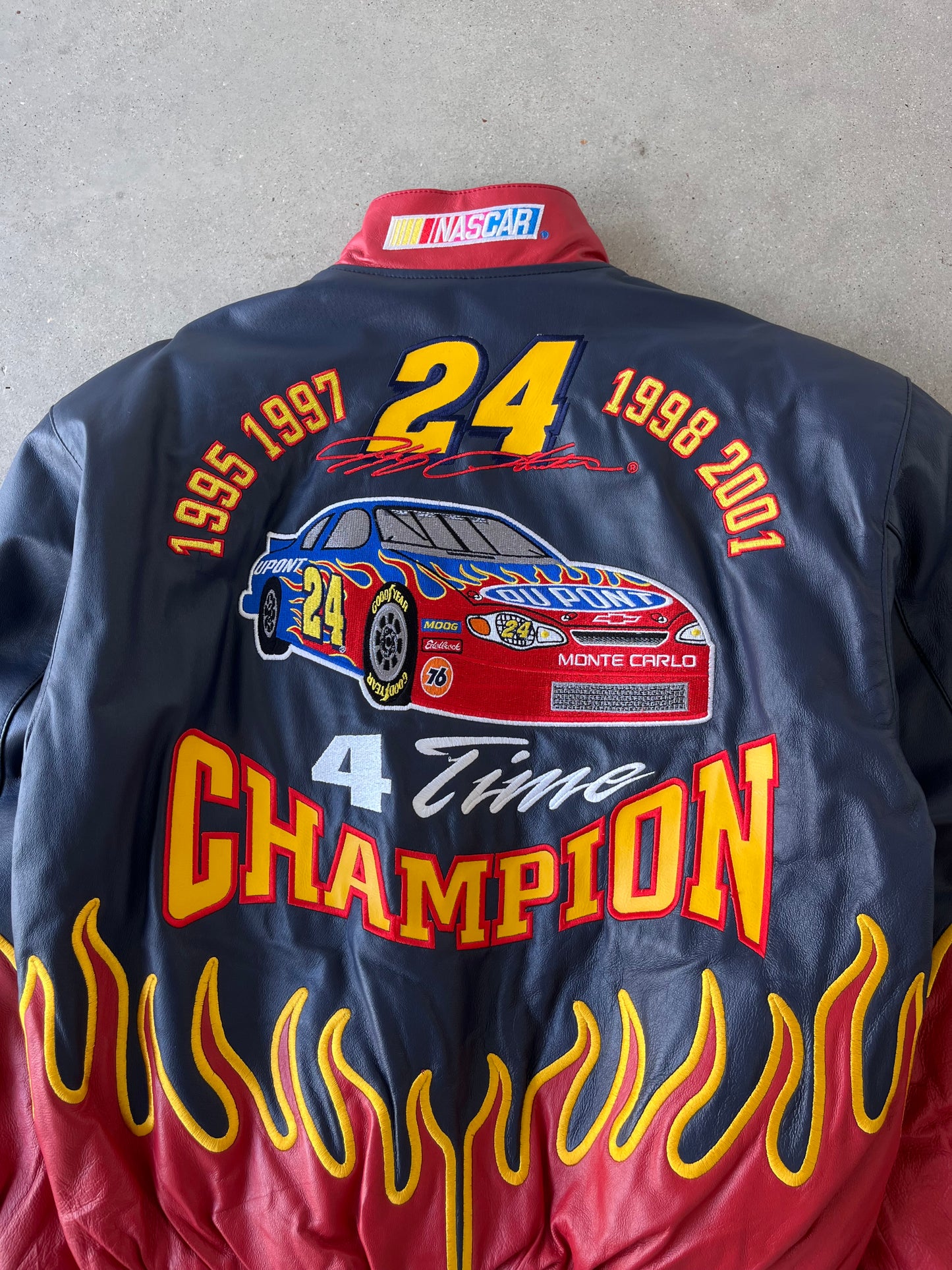 Vintage 2001 NASCAR Jeff Hamilton #24 Leather Jacket - S