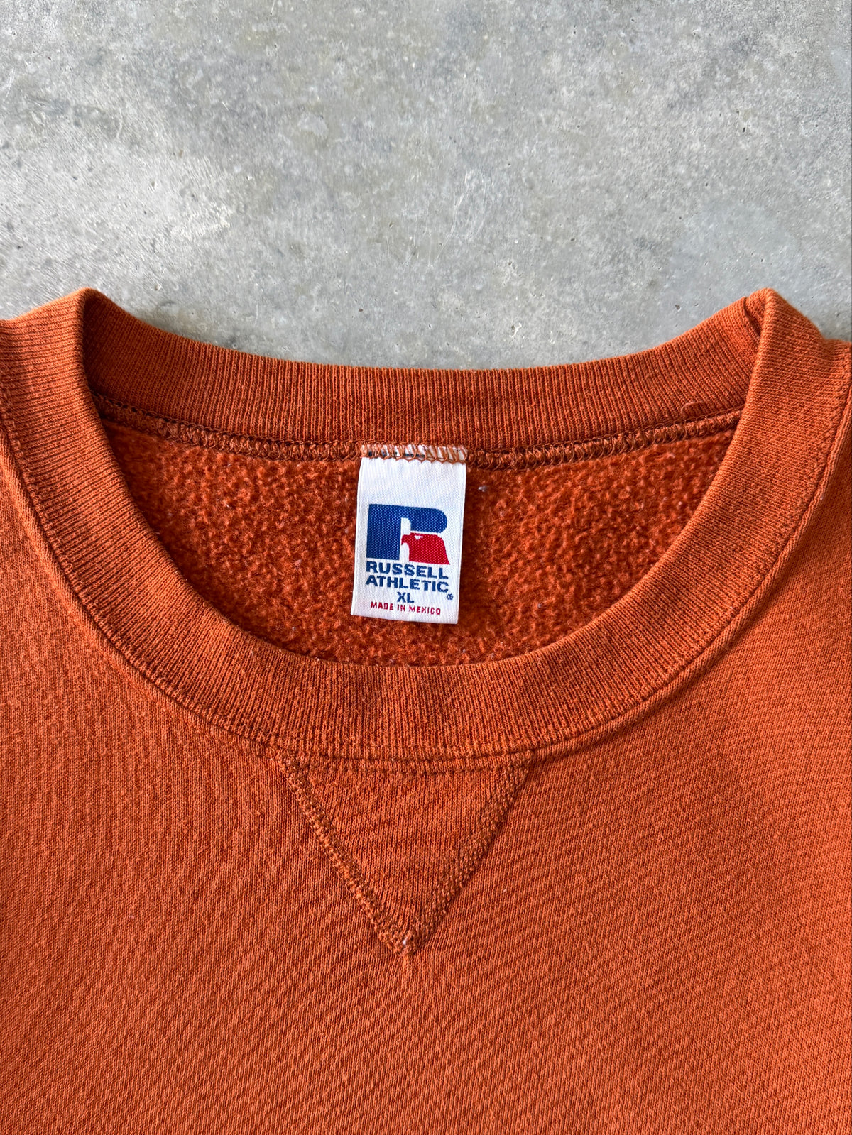 Vintage 1990s Burnt Orange Russell Athletic Sweatshirt (XL)