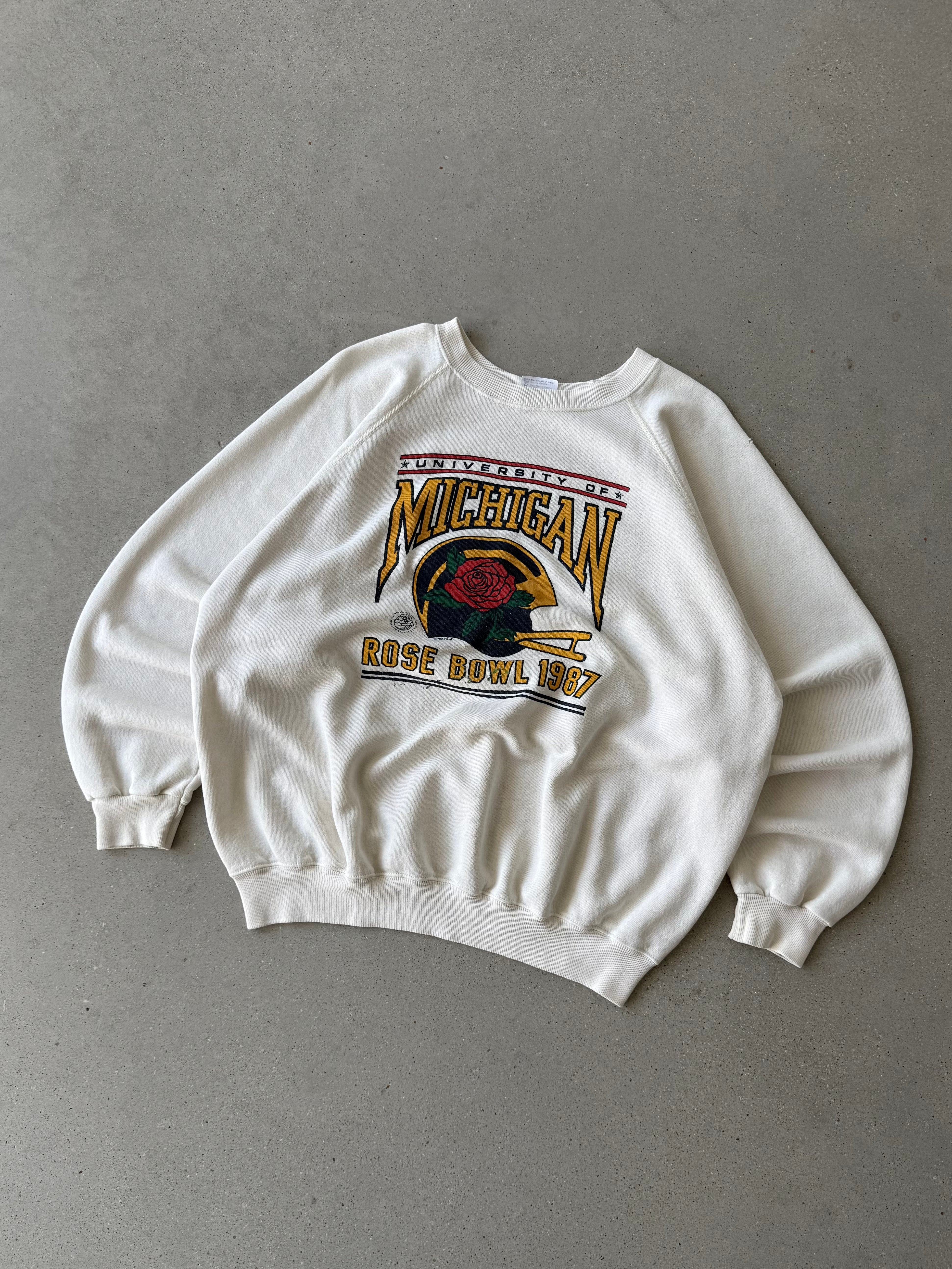 Vintage 1986 University of Michigan Crewneck - L