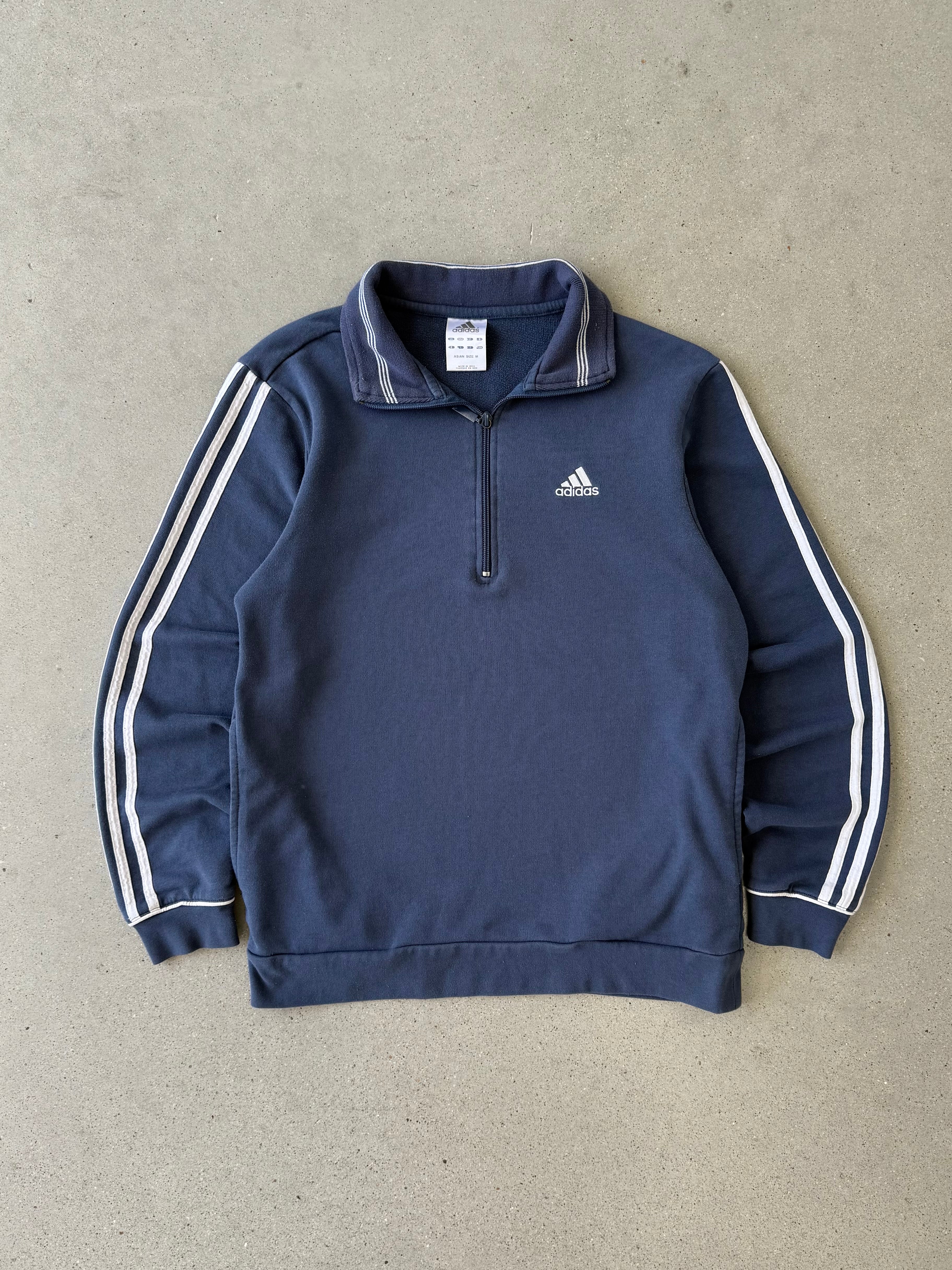 Vintage Adidas Quarter-Zip Crewneck - M