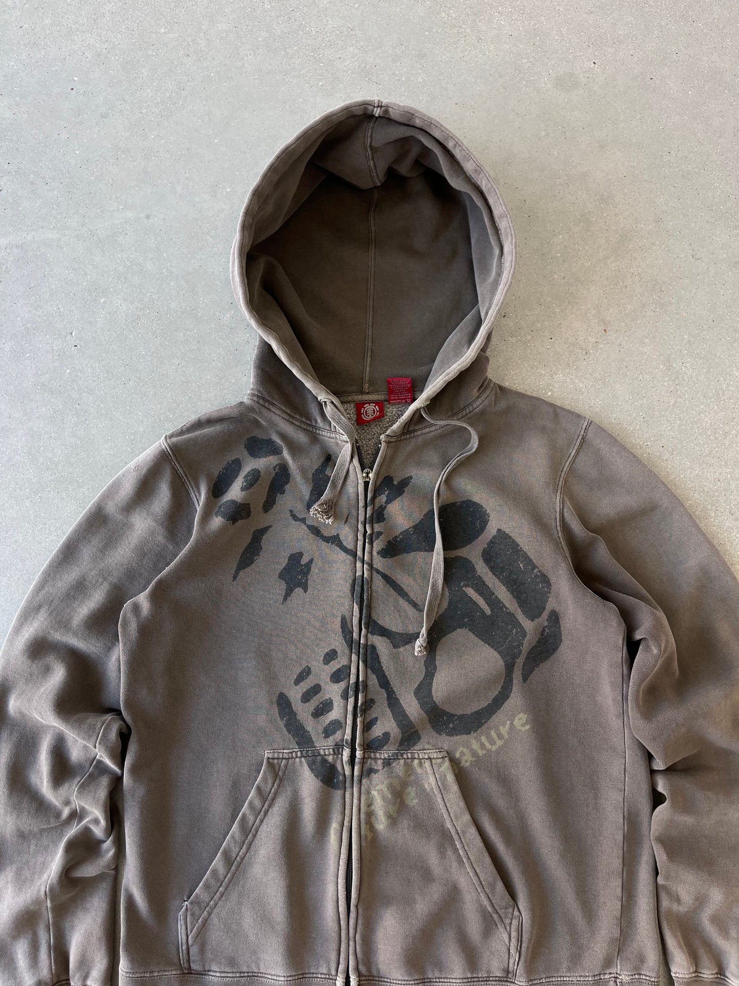 Vintage Y2K Element Zip-up Hoodie - M