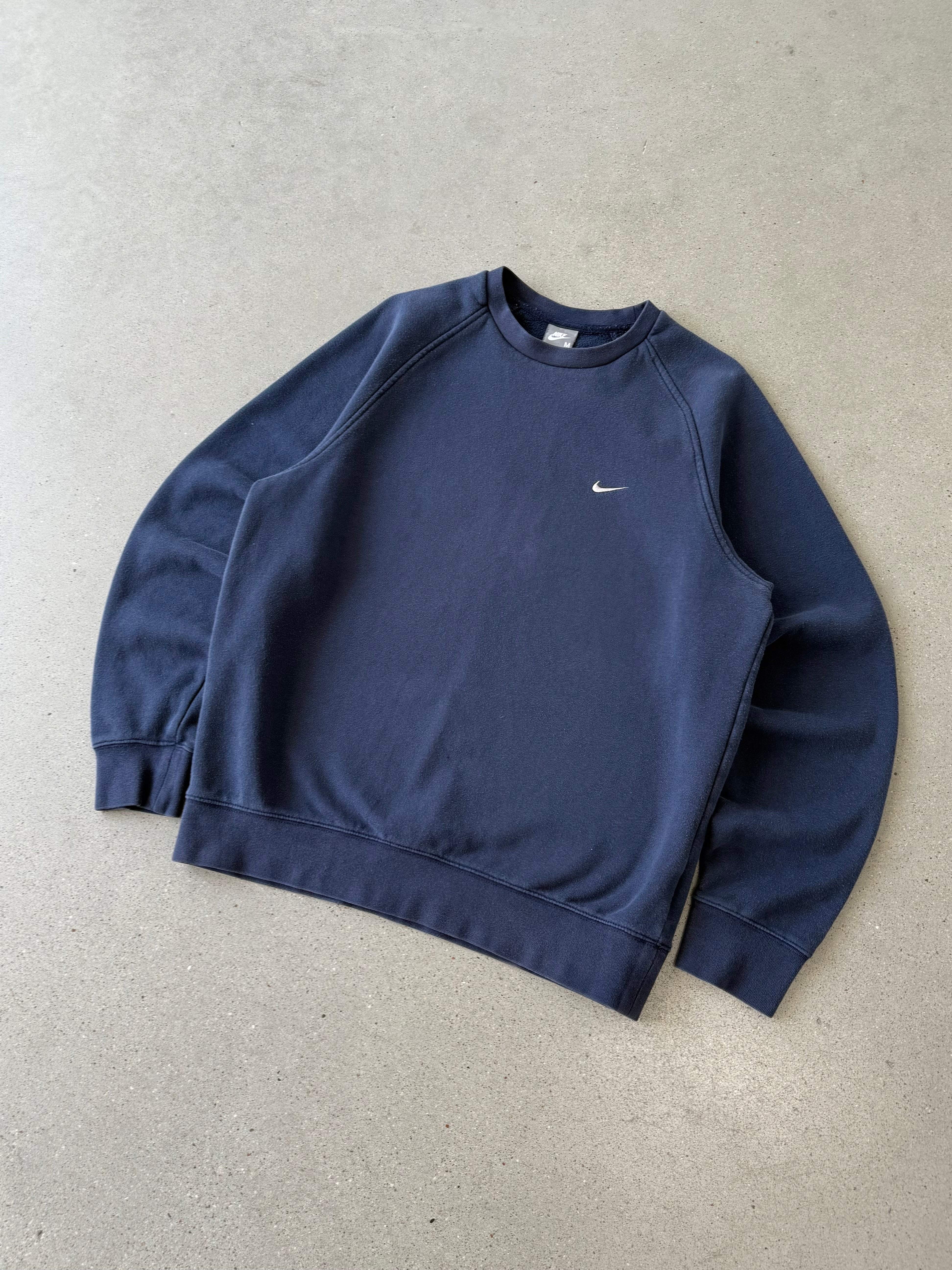 Vintage Nike Mini Swoosh Navy Crewneck - M