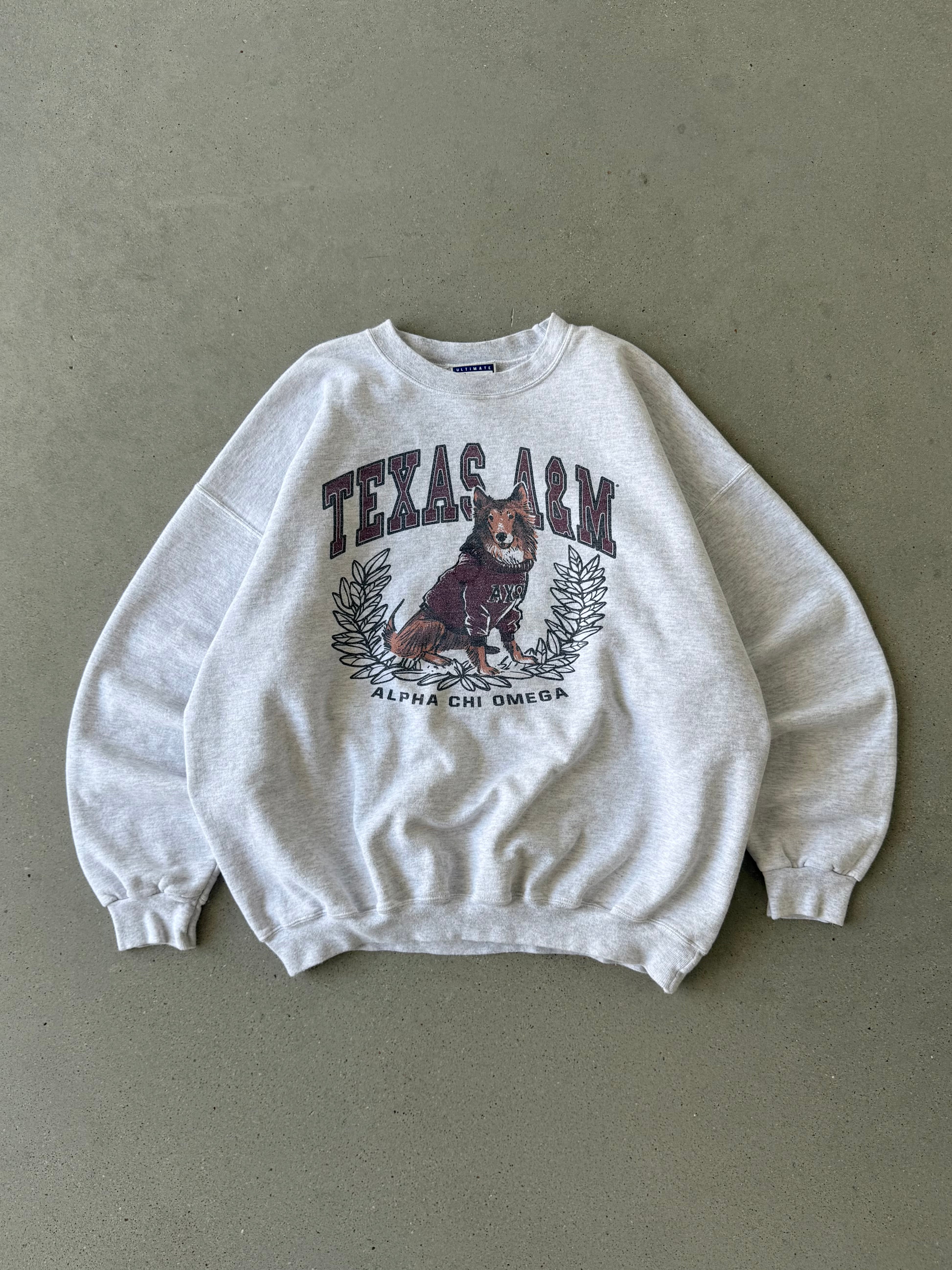 Vintage Texas A&M Alpha Chi Omega Crewneck  - XL