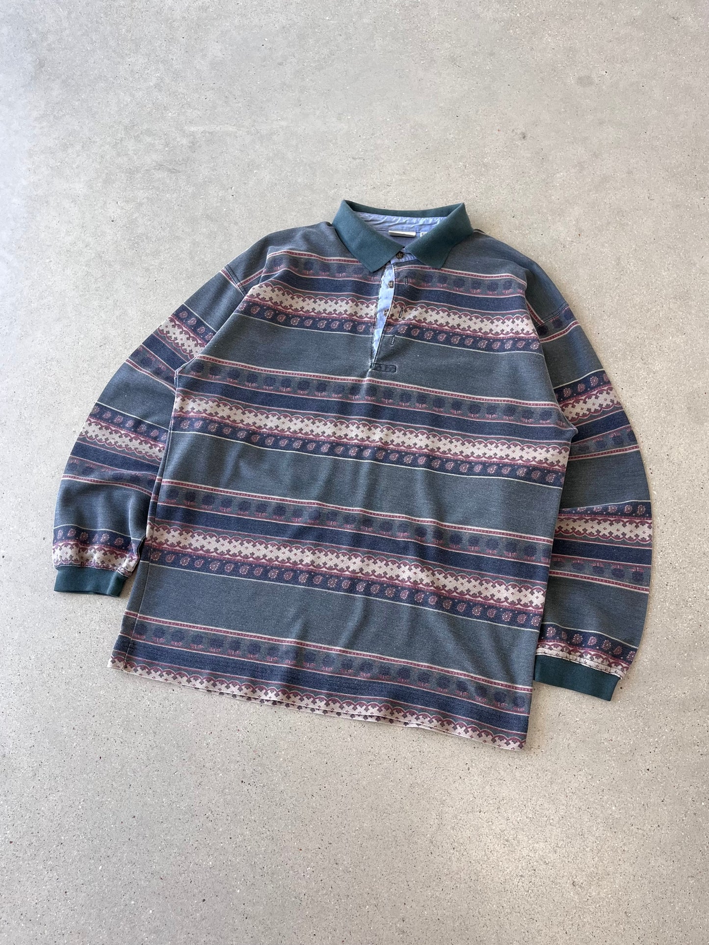 Vintage Bugle Boy Polo Long Sleeve - L