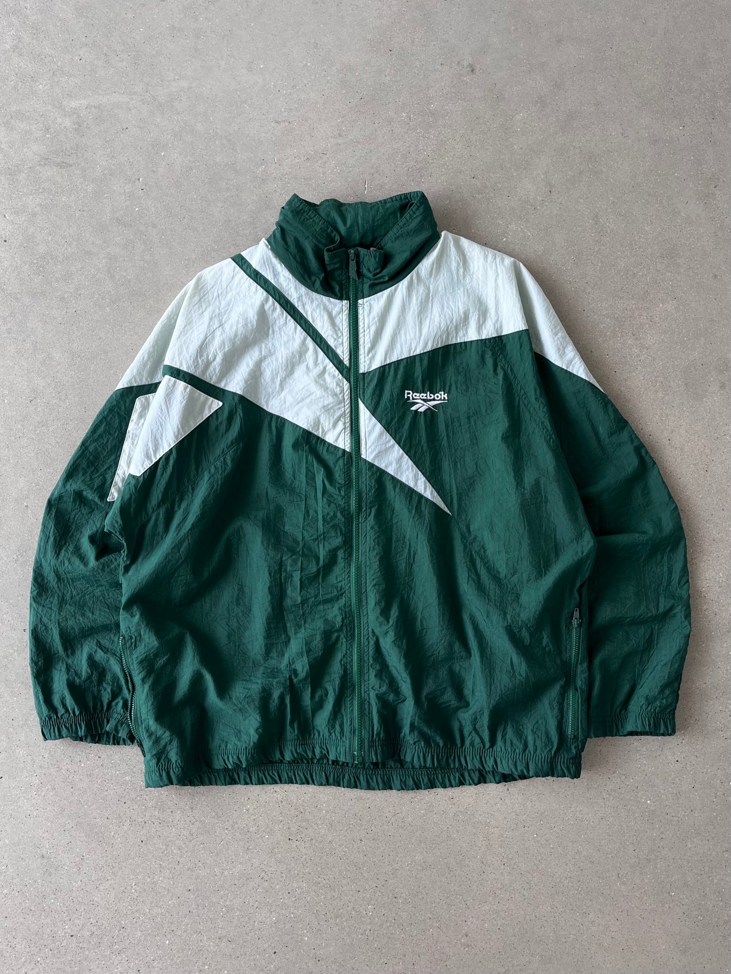 Vintage 90s Reebok Green Windbreaker - M