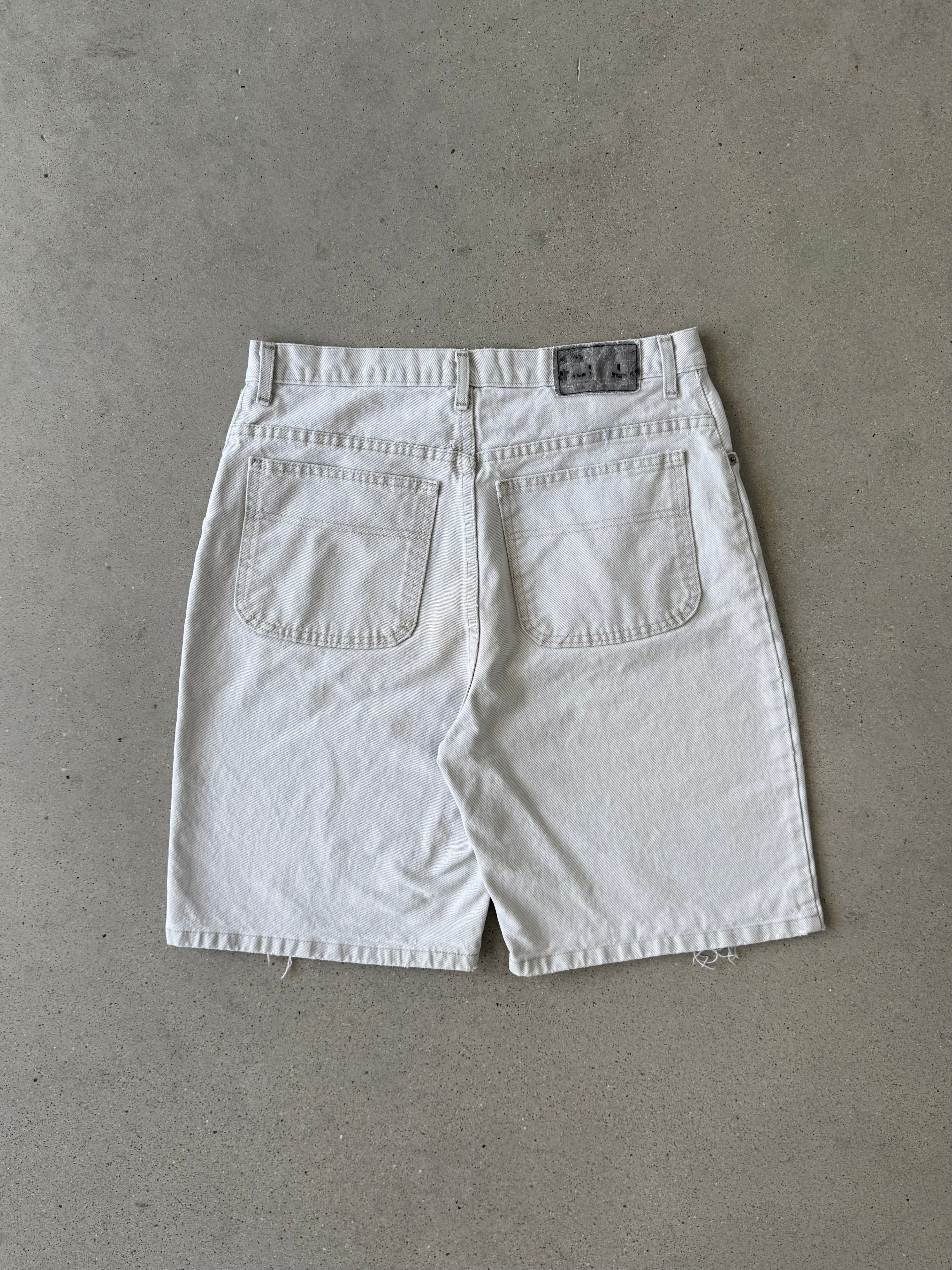 Vintage Faded Glory Pearl White Jorts - 32
