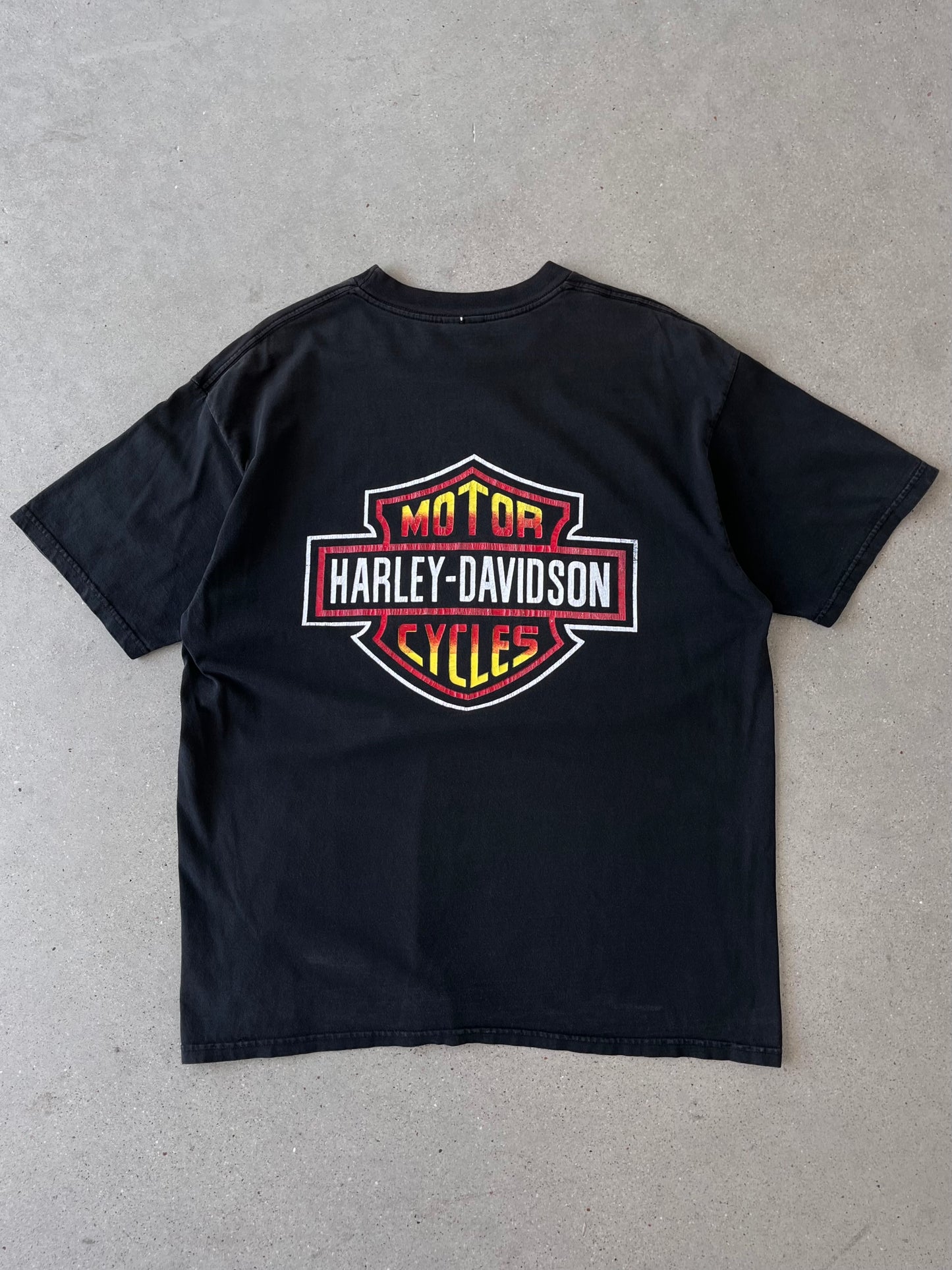 Vintage 90s AMERICAN STEEL Harley Davidson Tee - XL