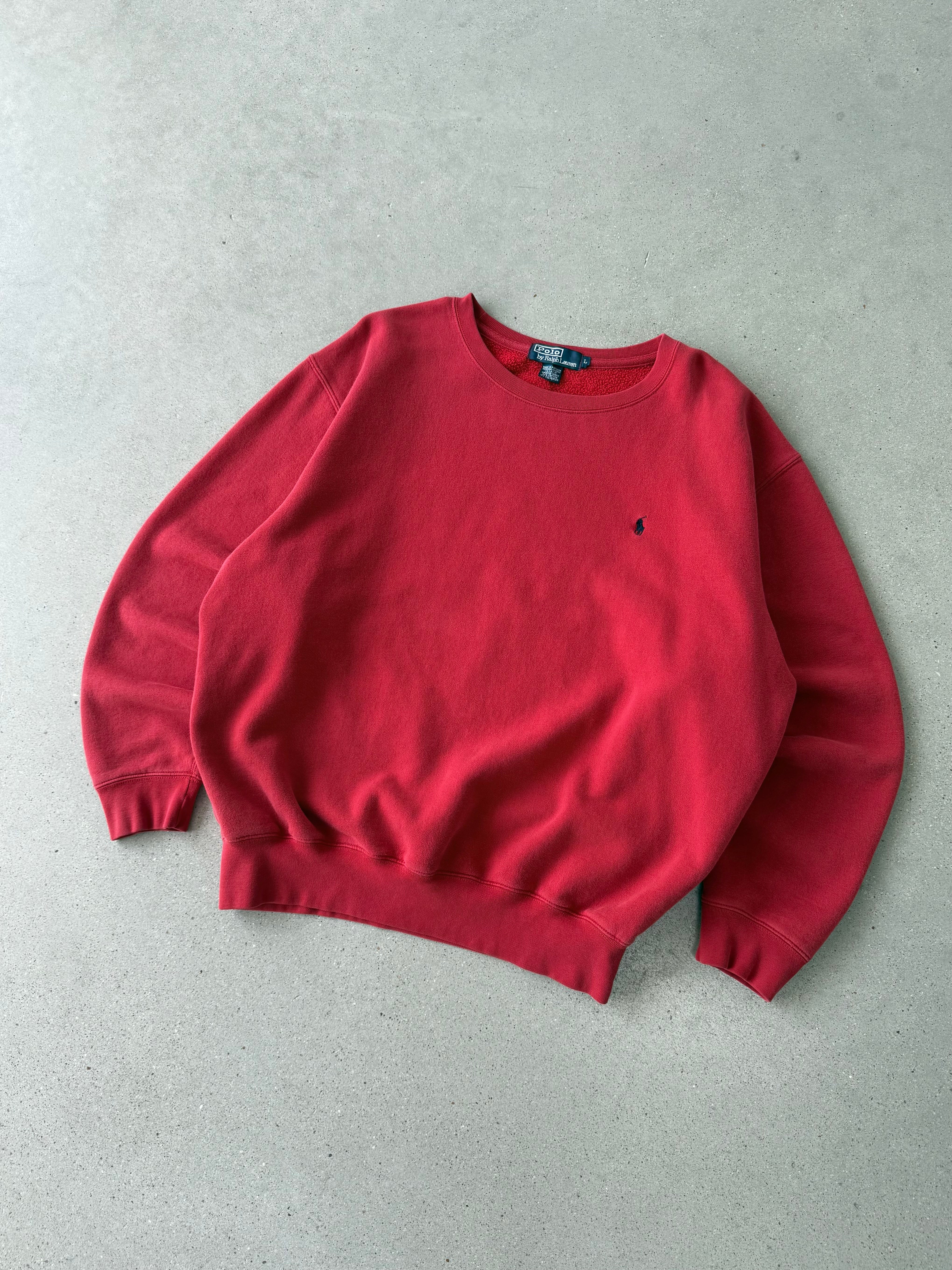Vintage Polo Ralph Lauren Red Crewneck  - L