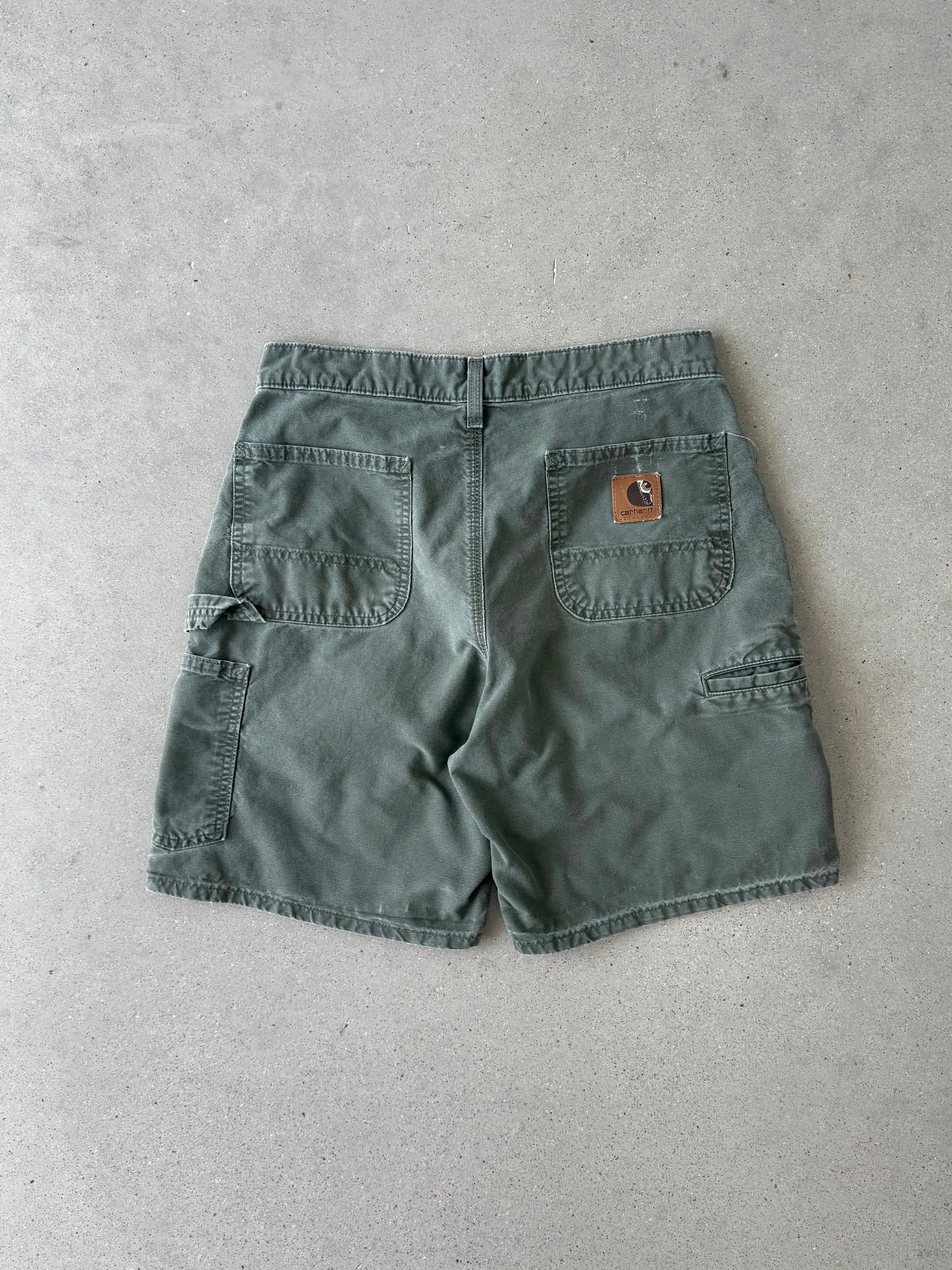 Vintage Carhartt Olive Carpenter Shorts - 30