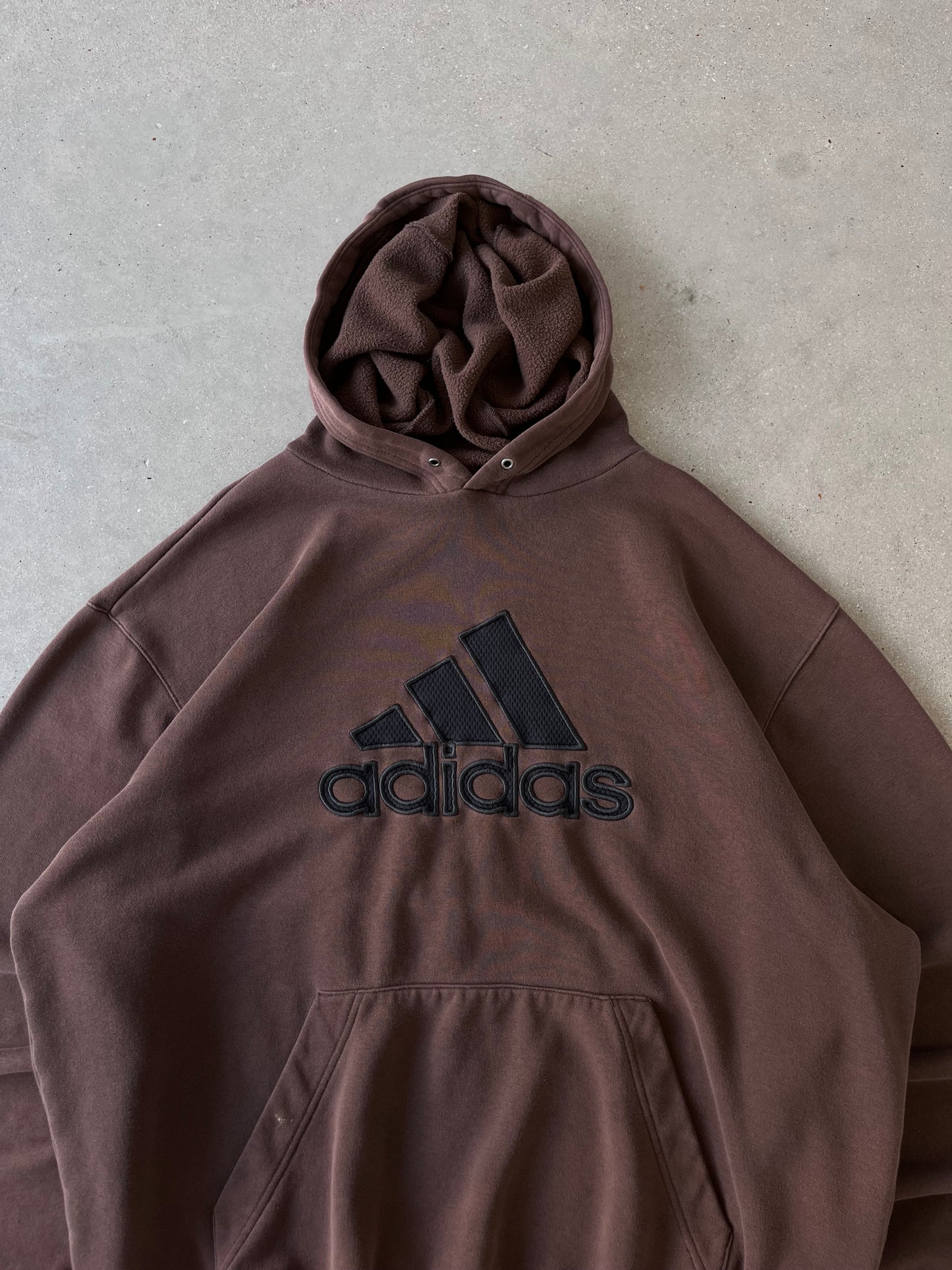 Vintage Brown ADIDAS Hoodie - XL