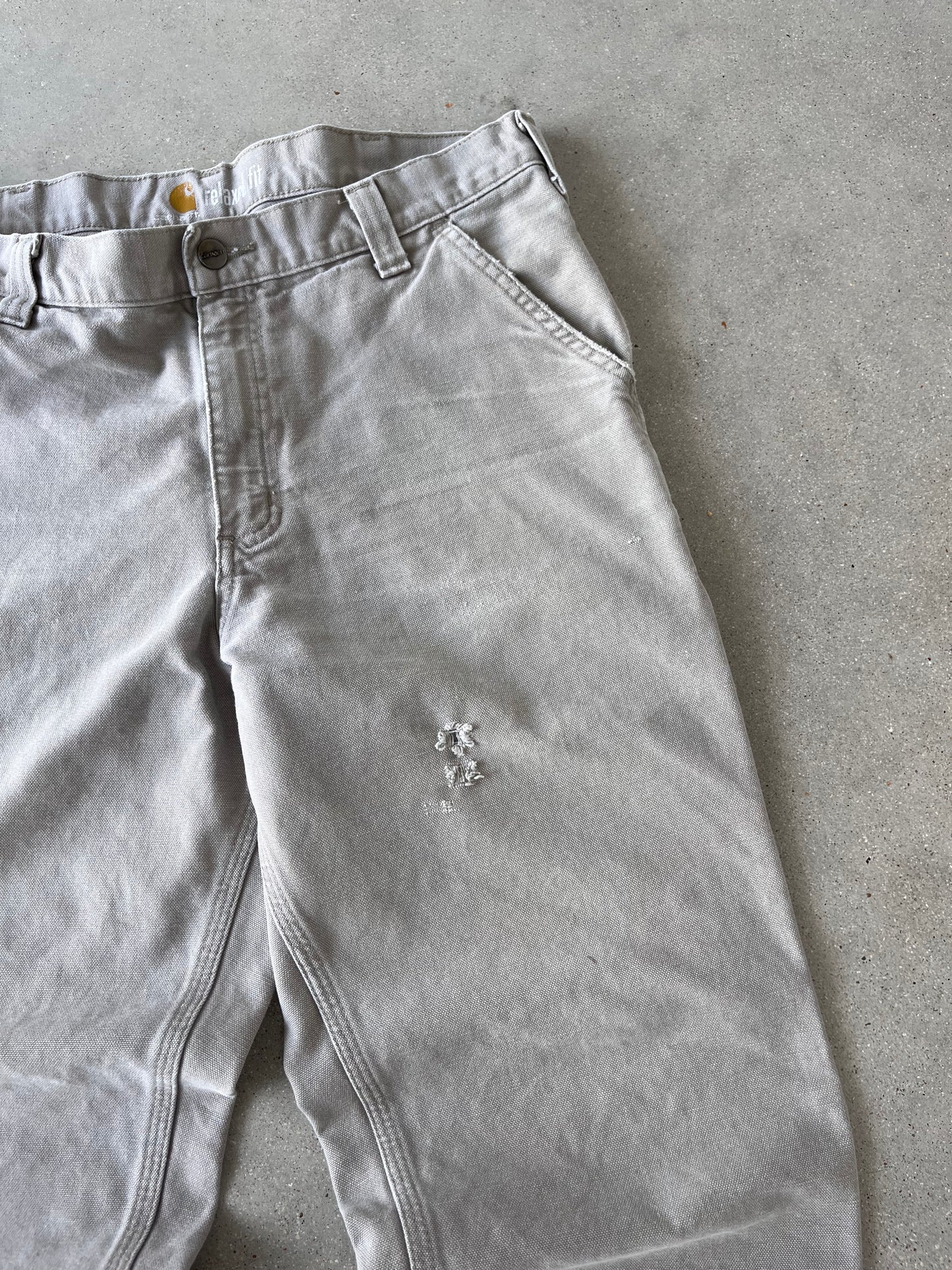 Vintage Carhartt Off-white Carpenter Pants - 34x32