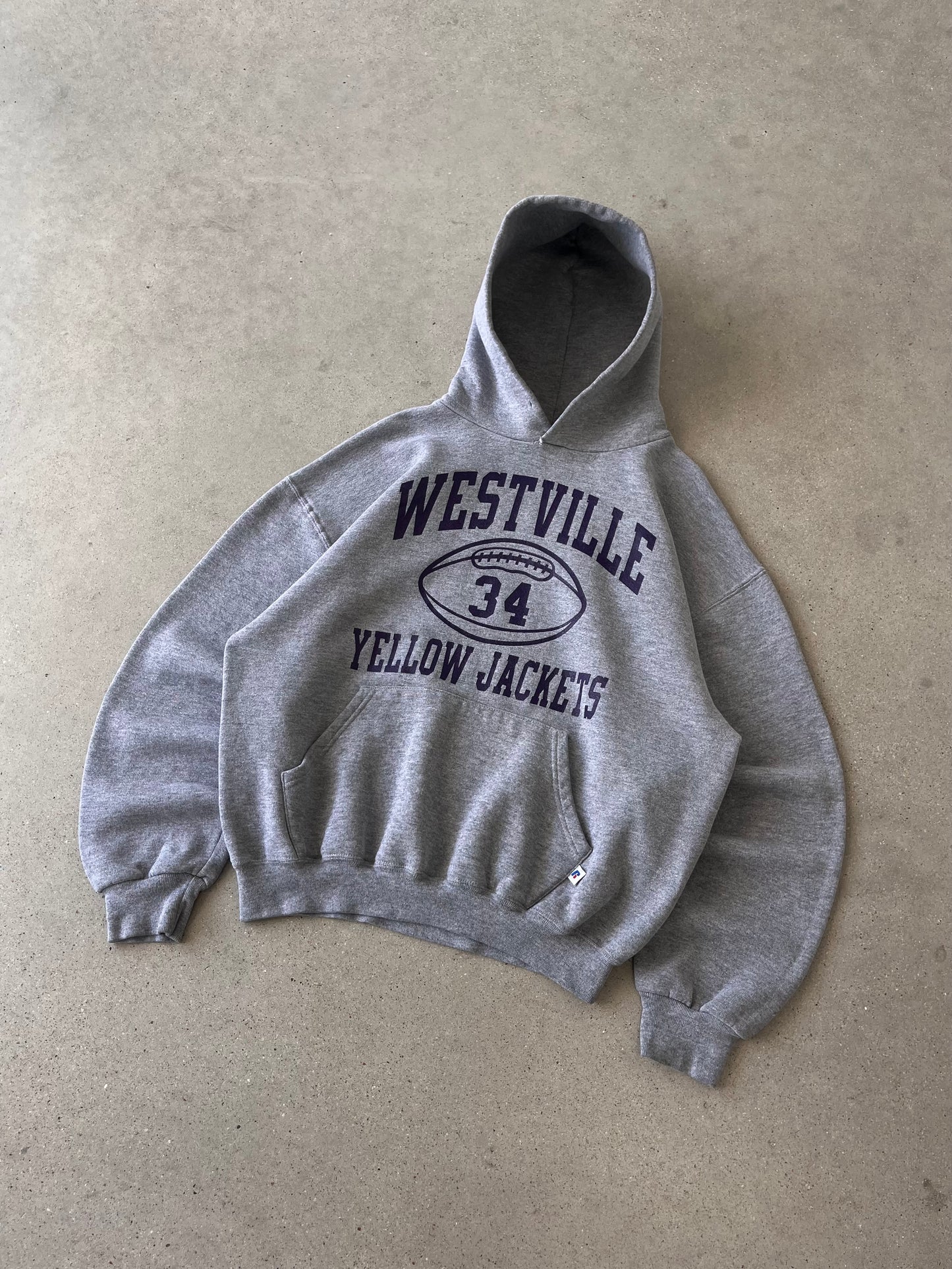 Vintage Westville Yellow Jackets Russell Athletic Hoodie - XL