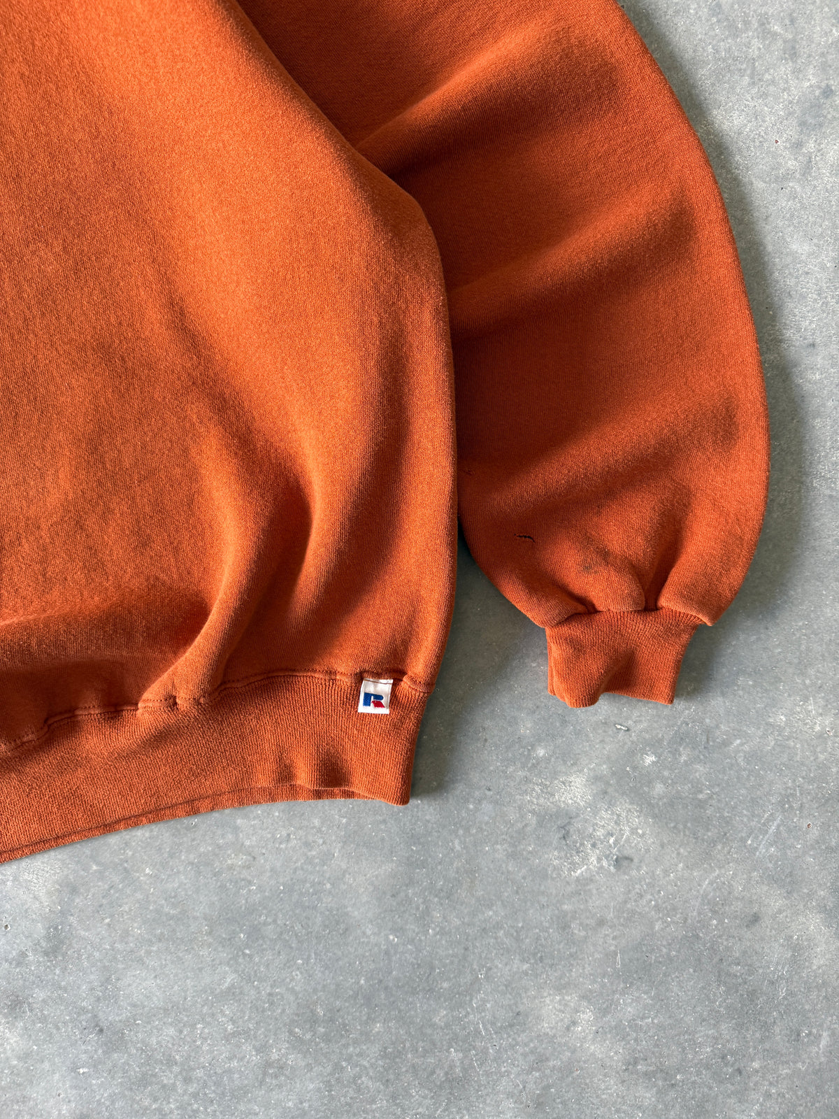 Vintage 1990s Burnt Orange Russell Athletic Sweatshirt (XL)