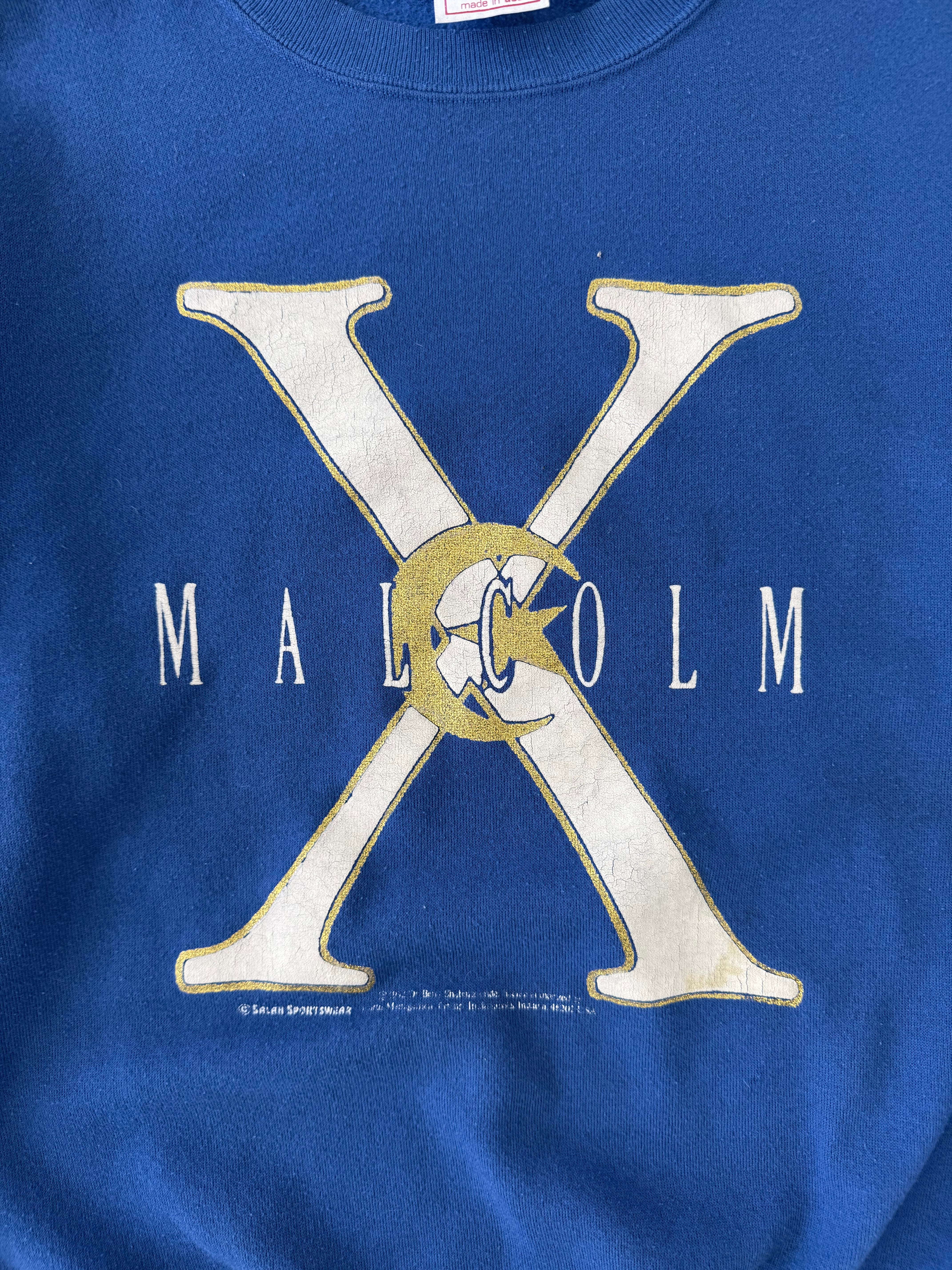 Vintage 90s Malcom X Sweatshirt - XL